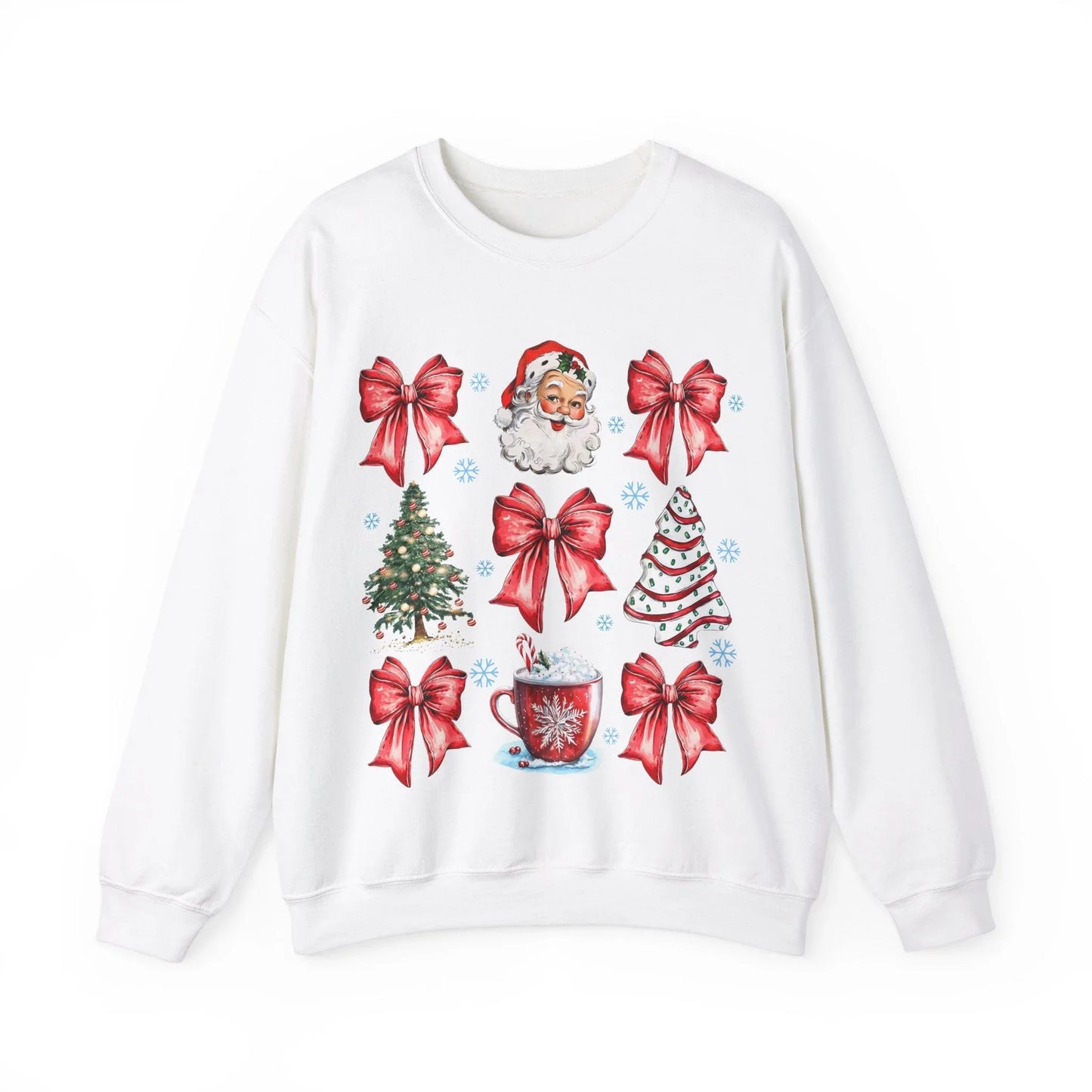 Pink Christmas Sweatshirt - S / White