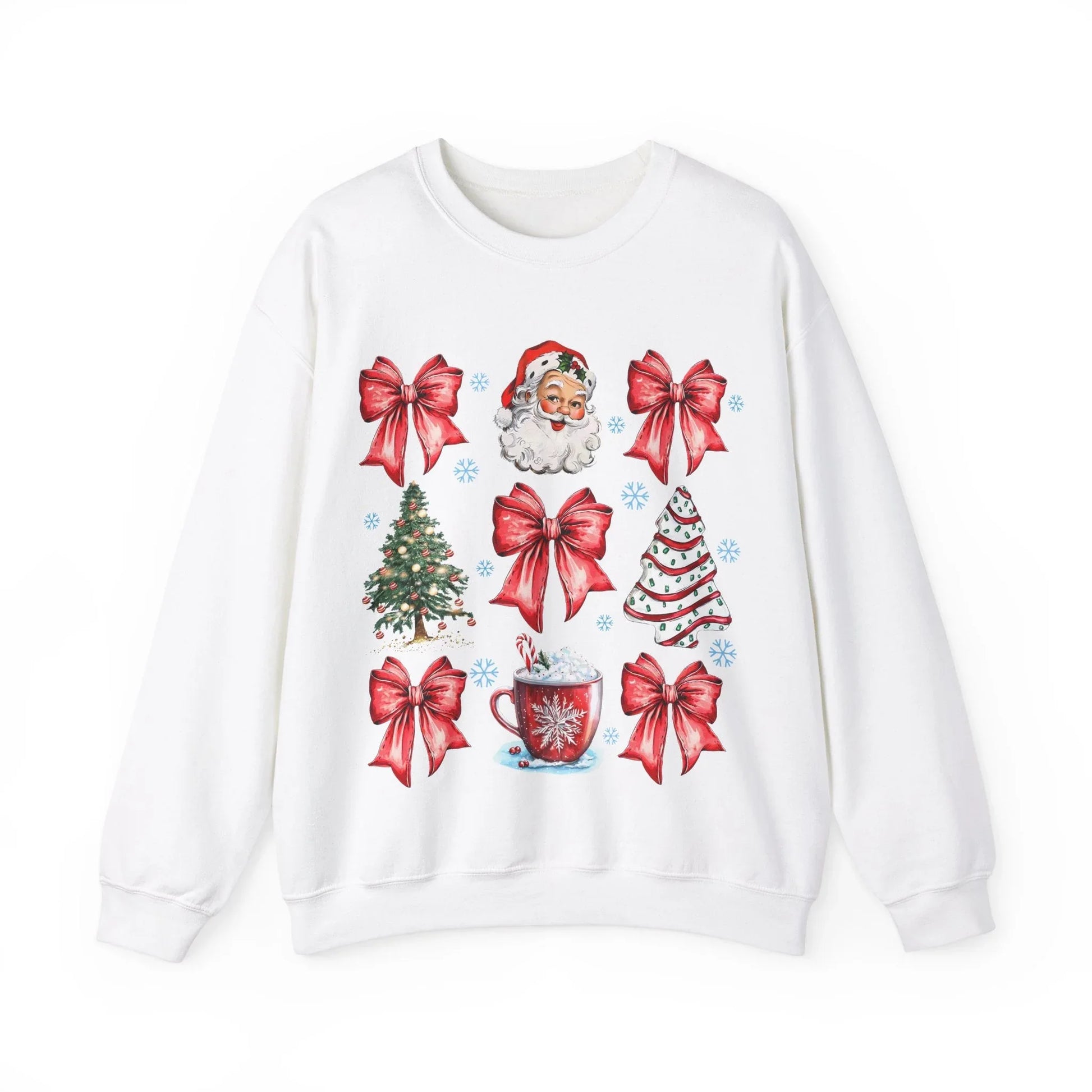 Pink Christmas Sweatshirt - S / White