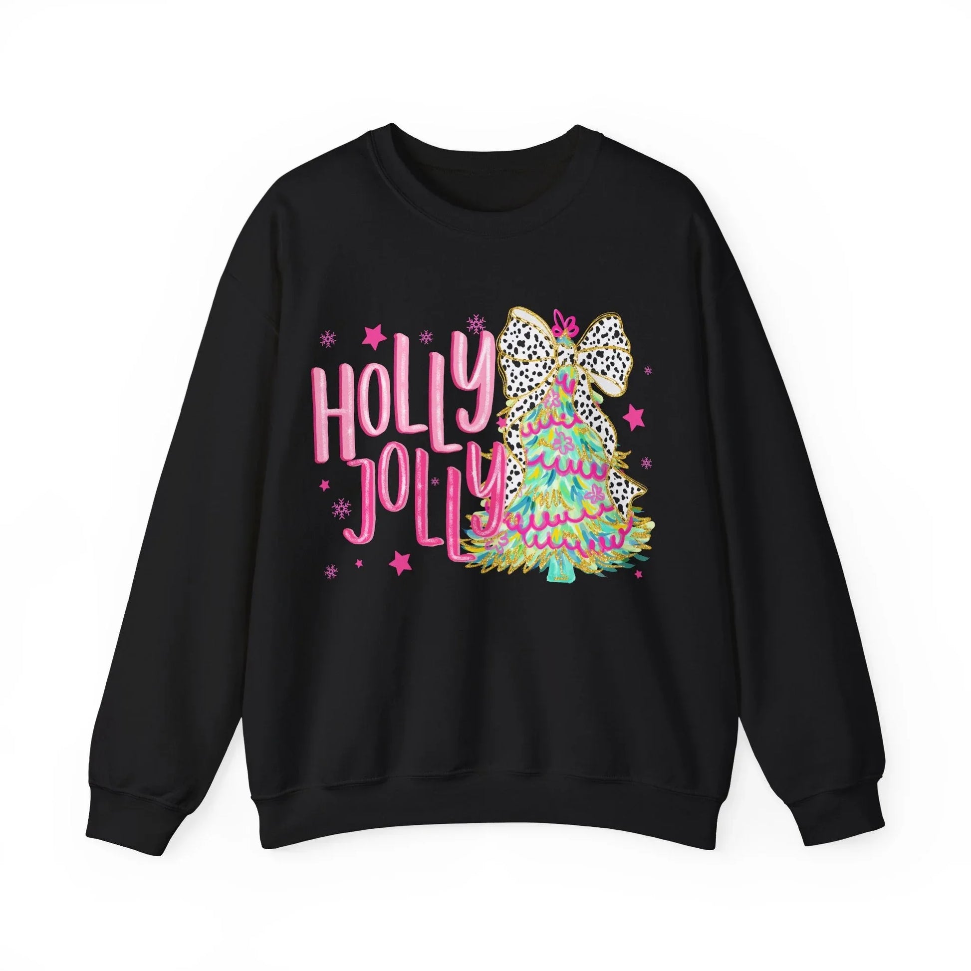 Pink Christmas Sweatshirt - S / Black