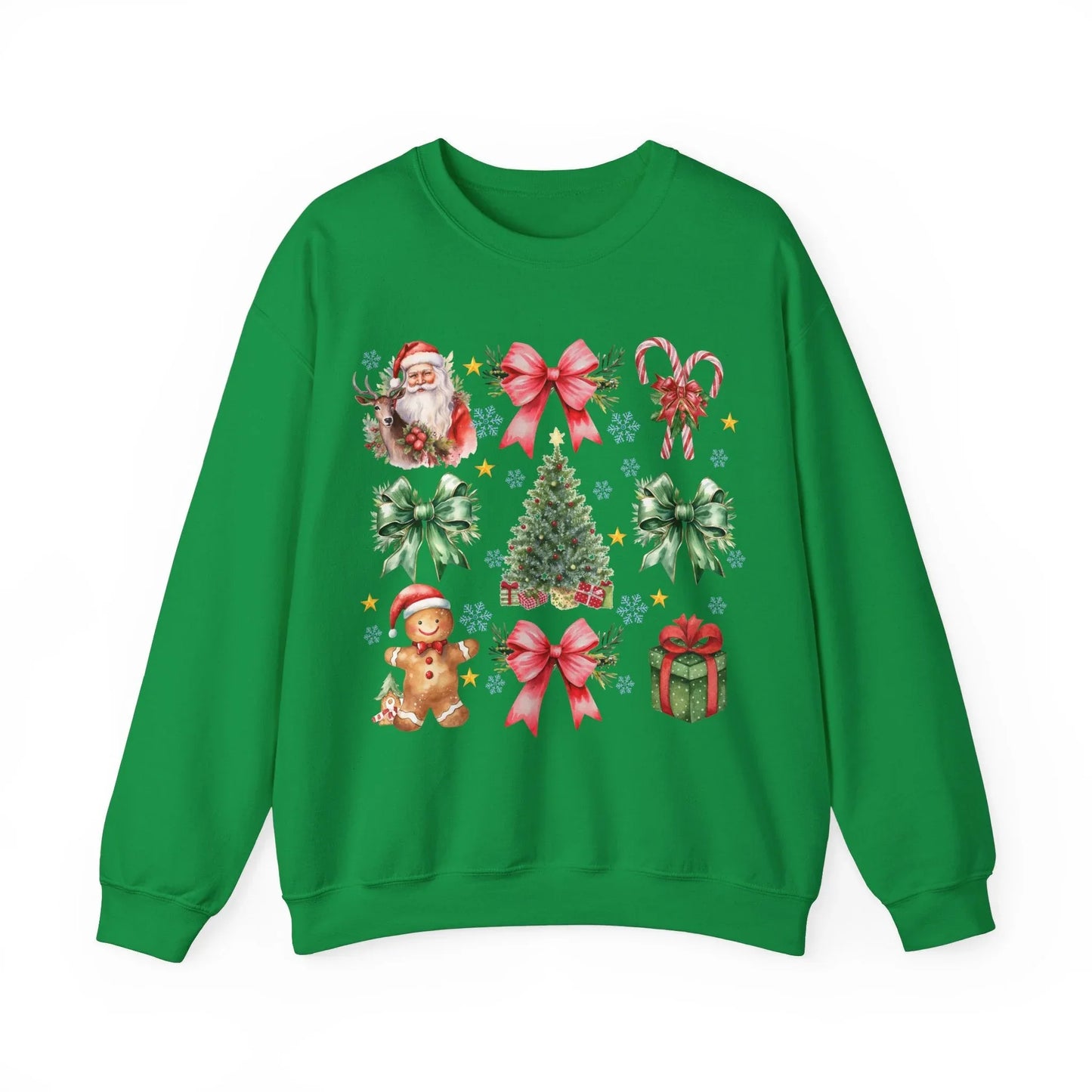 Pink Christmas Sweatshirt - S / Irish Green