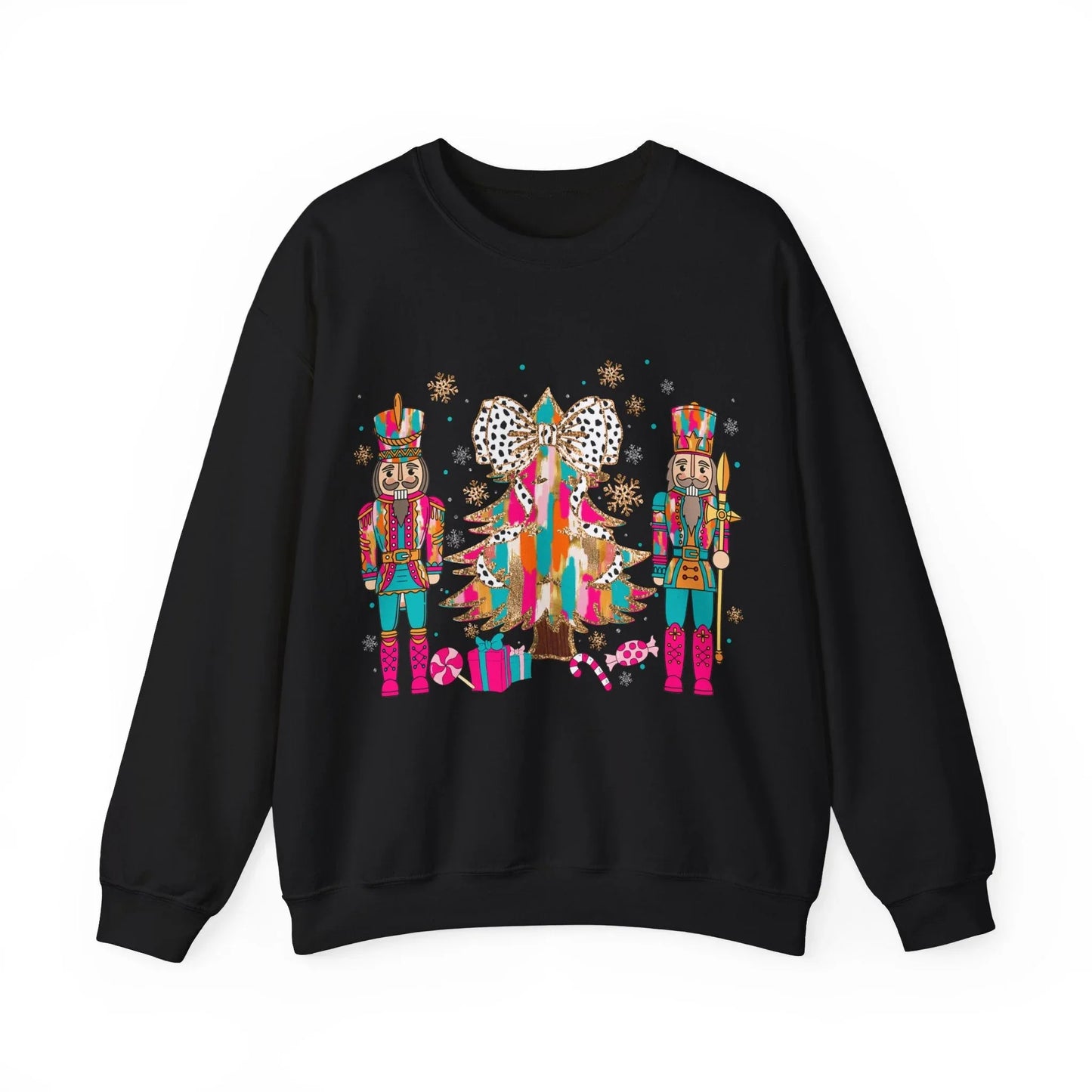 Pink Christmas Sweatshirt - S / Black