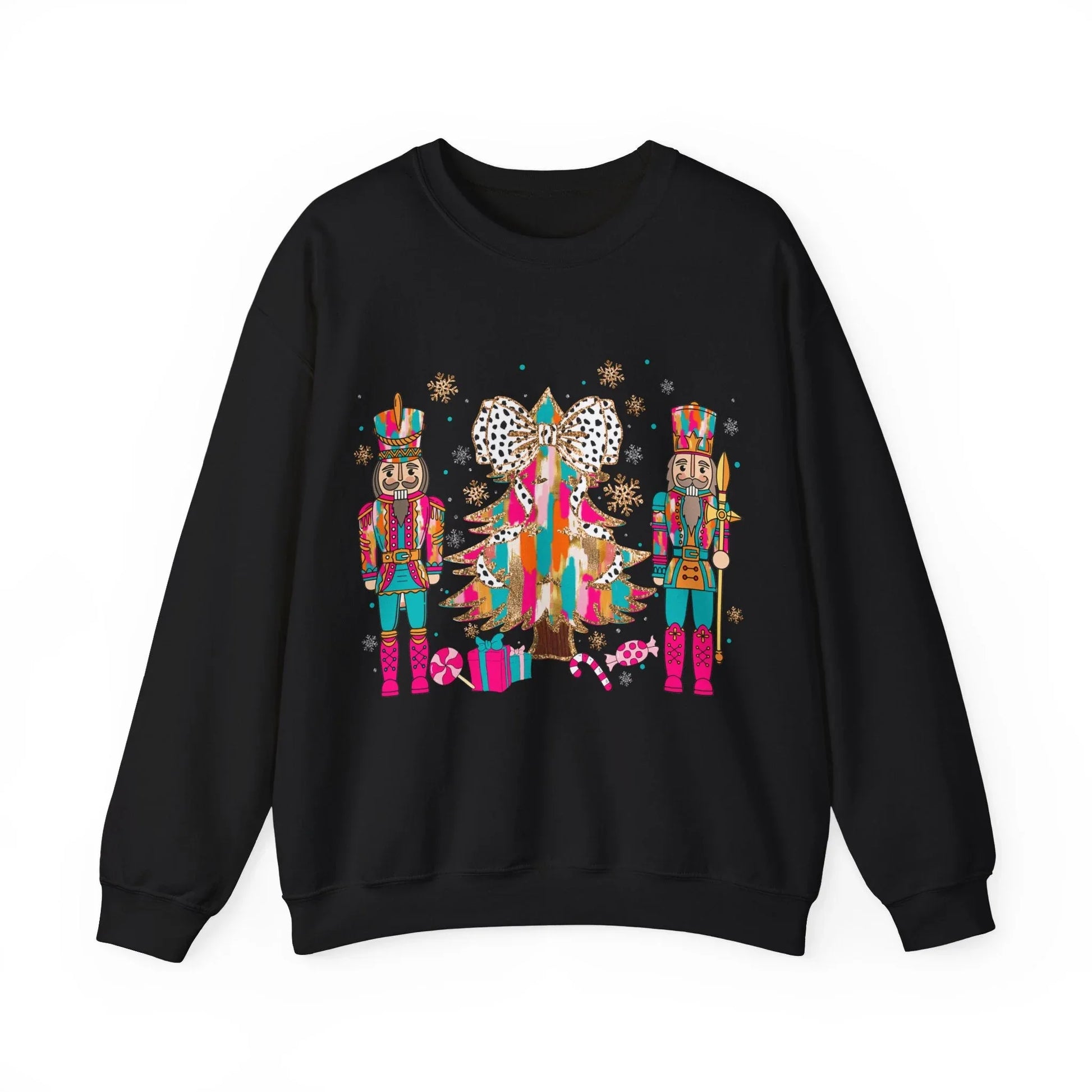 Pink Christmas Sweatshirt - S / Black