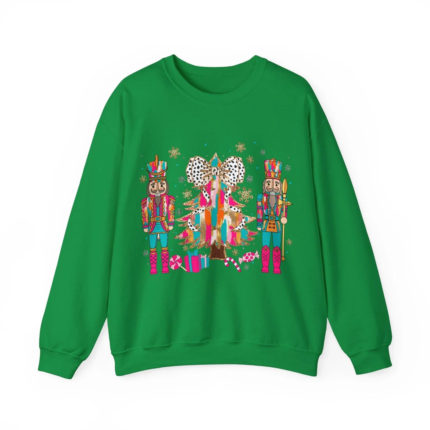 Pink Christmas Sweatshirt - S / Irish Green