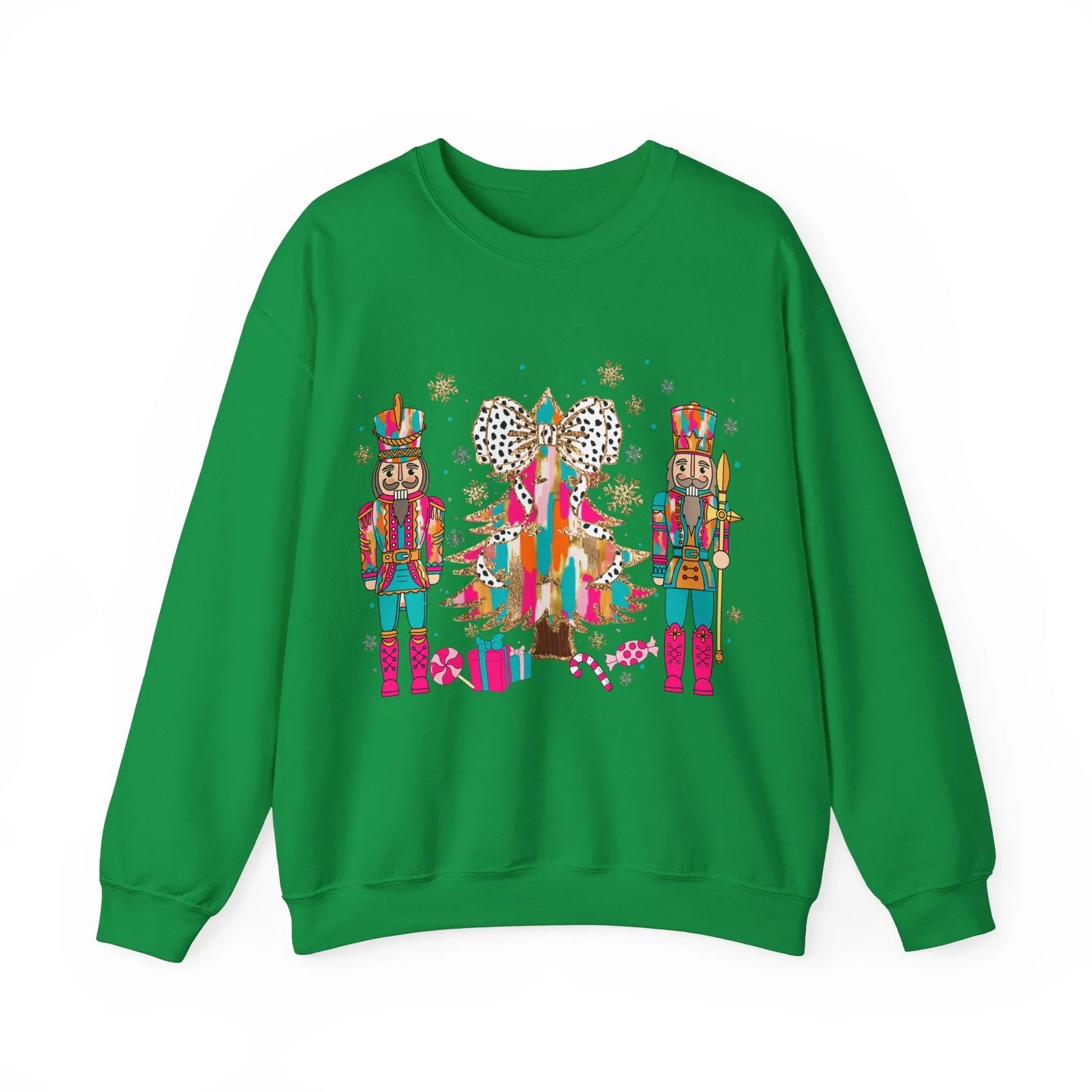 Pink Christmas Sweatshirt - S / Irish Green