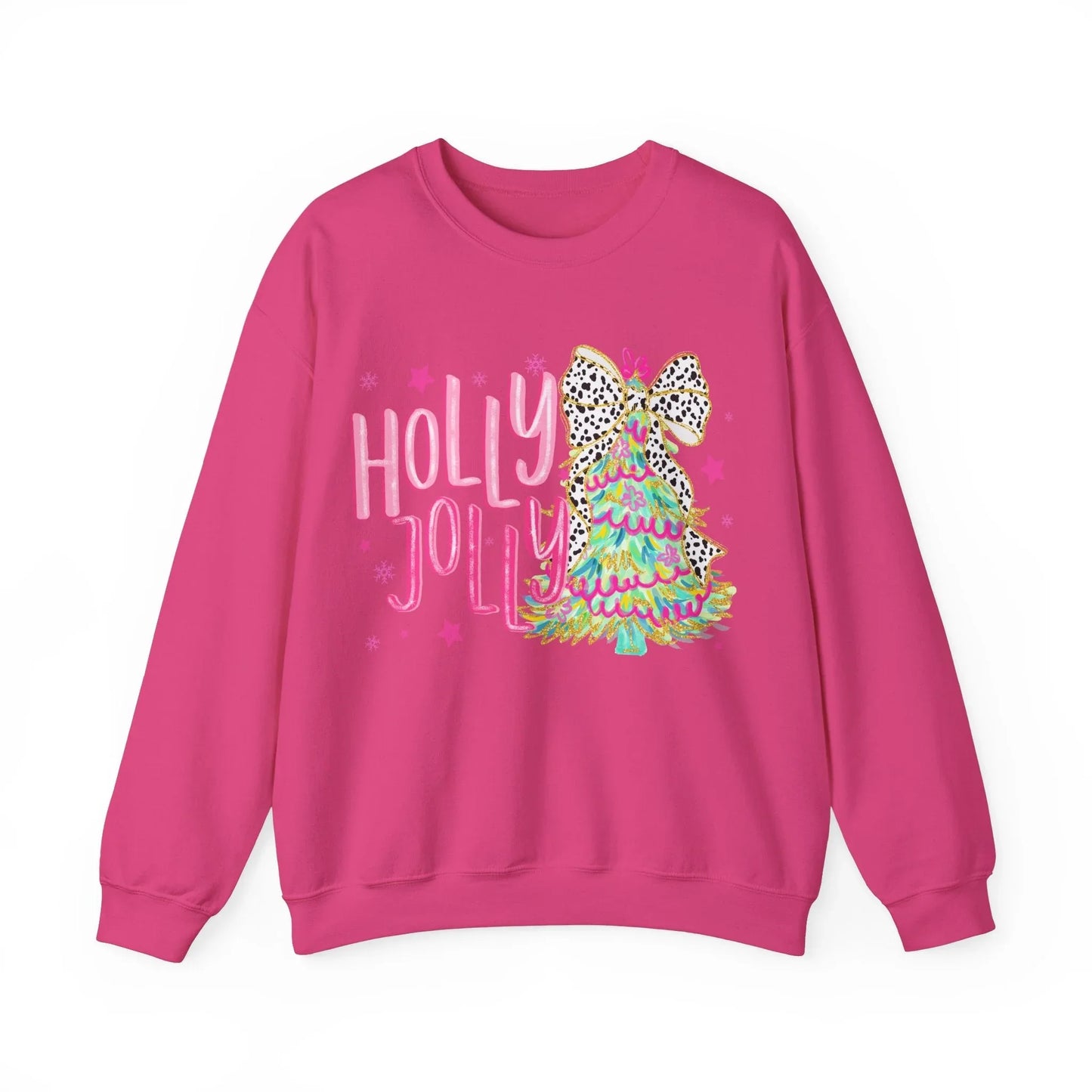 Pink Christmas Sweatshirt - S / Heliconia