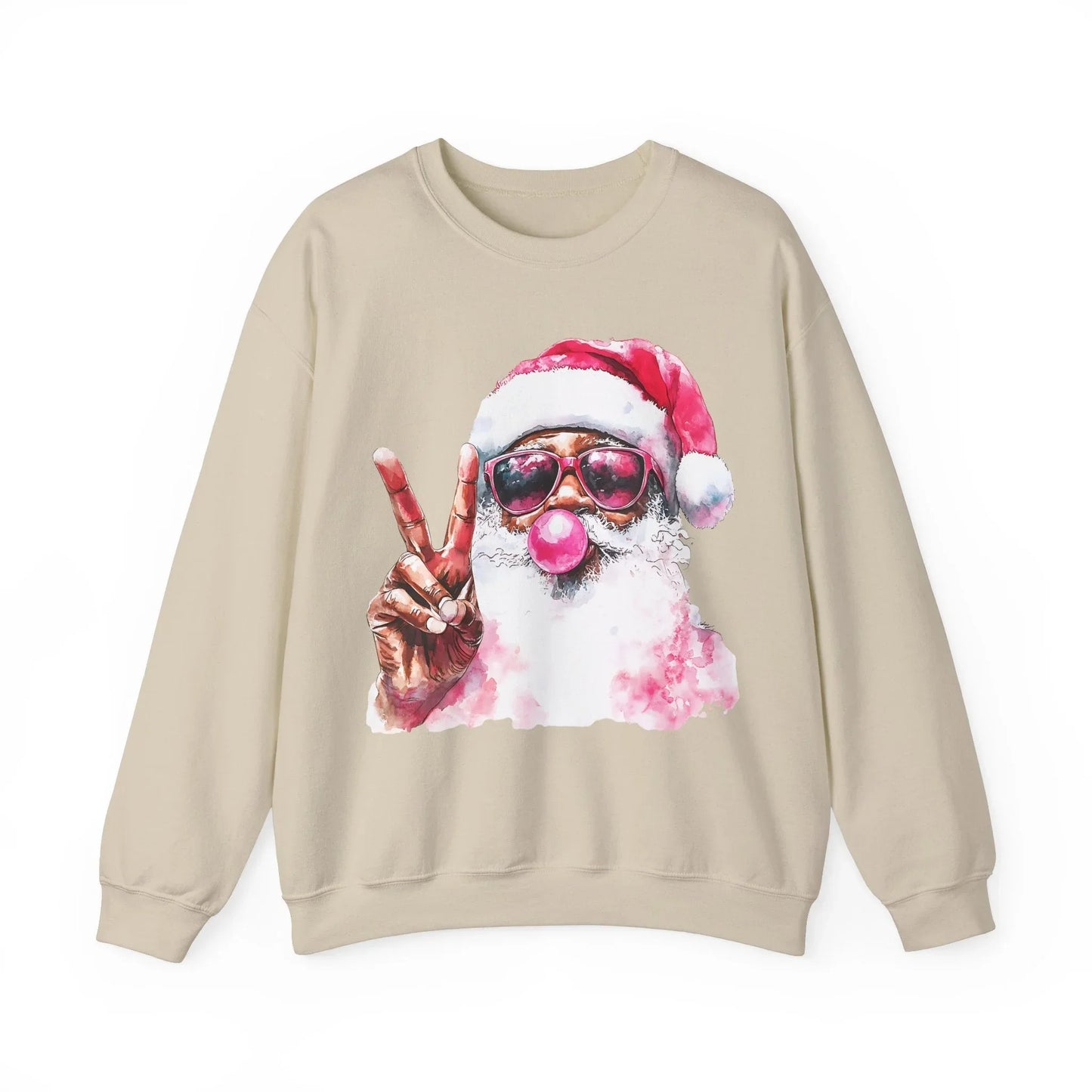 Pink Christmas Sweatshirt - S / Sand