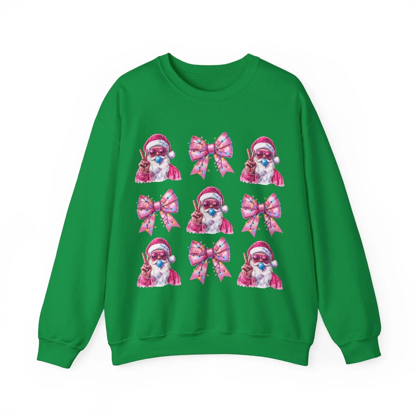Pink Christmas Sweatshirt - S / Irish Green