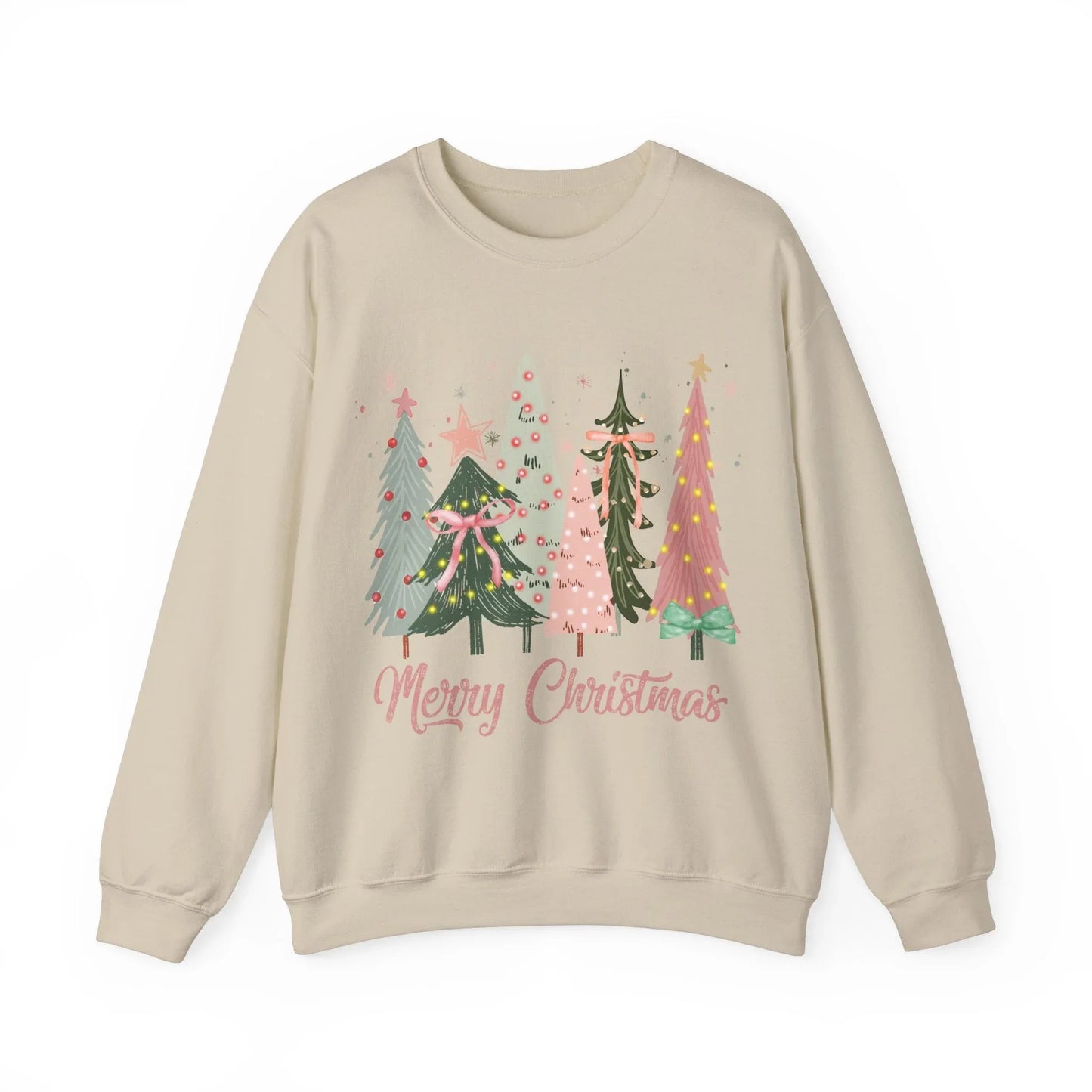 Pink Christmas Sweatshirt - S / Sand