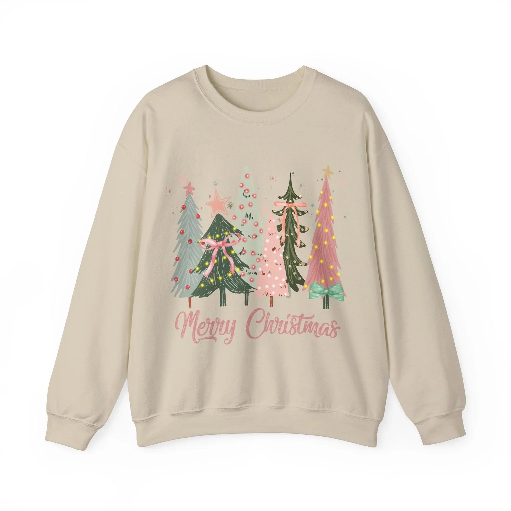 Pink Christmas Sweatshirt - S / Sand