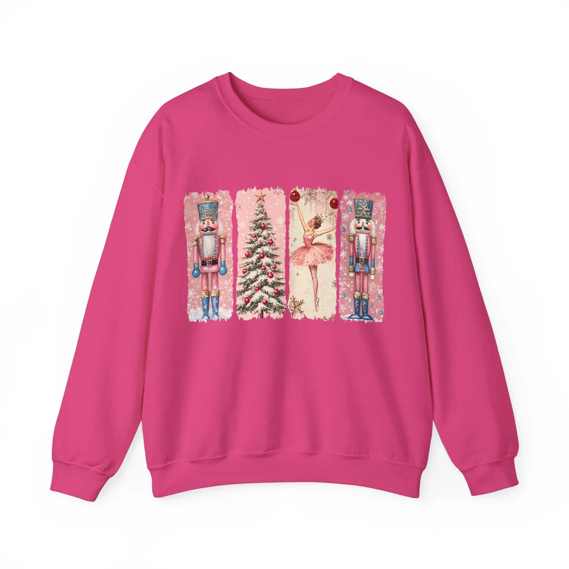 Pink Christmas Sweatshirt - S / Heliconia