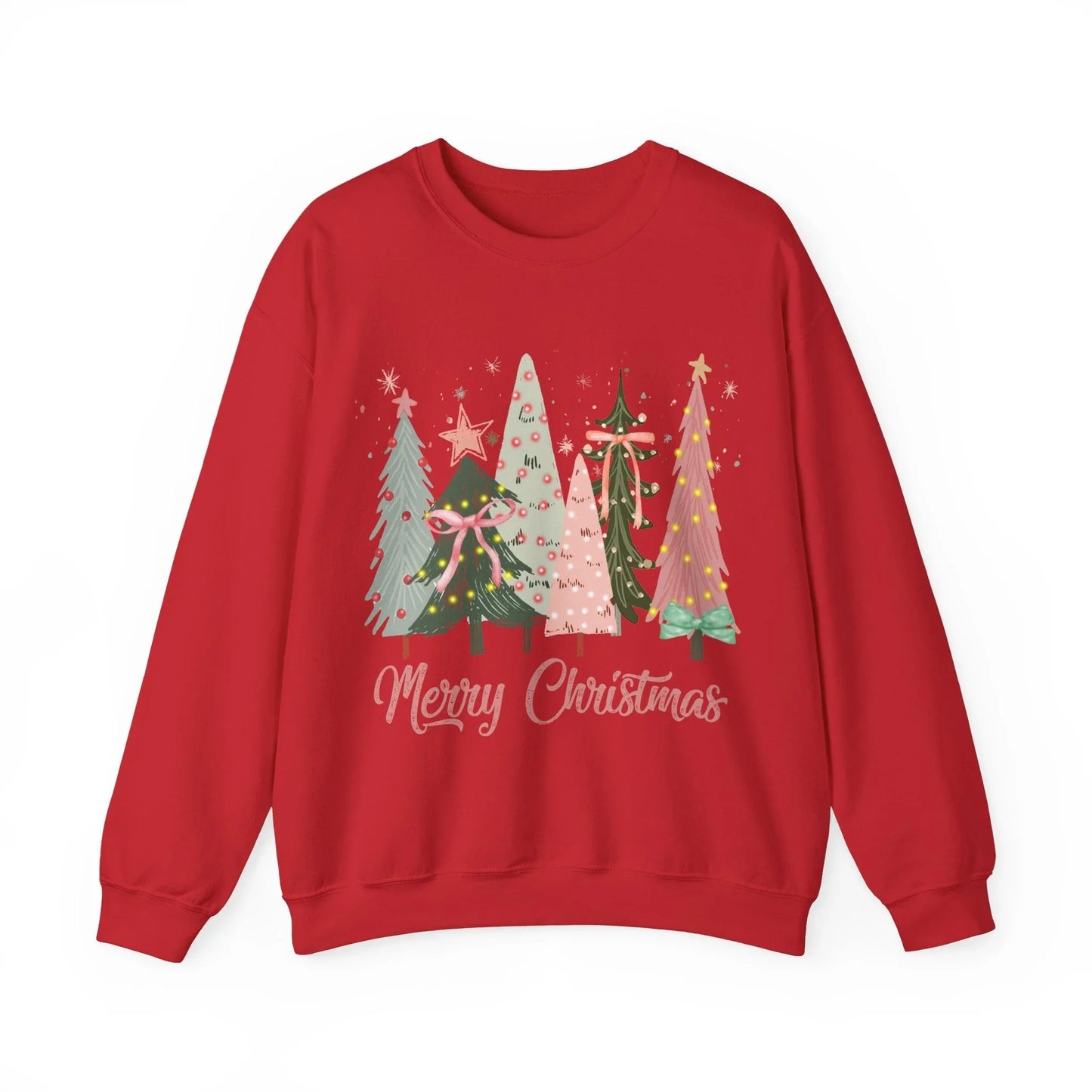 Pink Christmas Sweatshirt - S / Red
