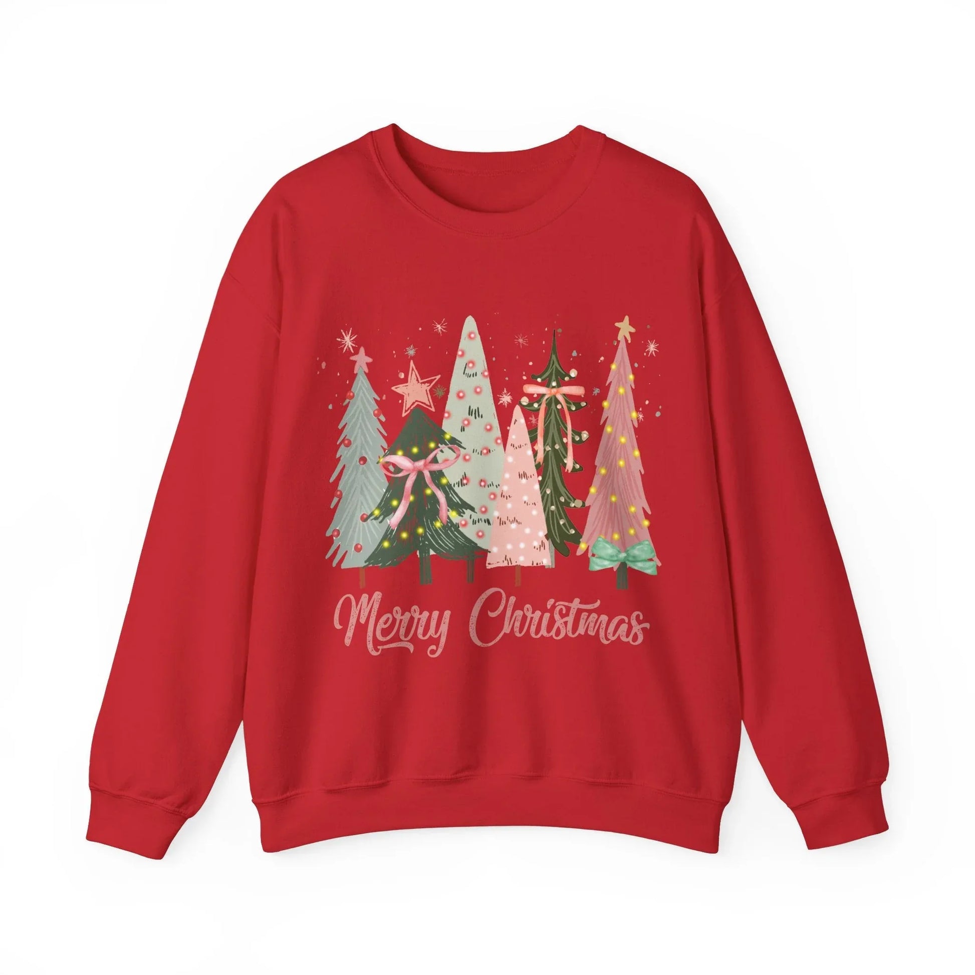 Pink Christmas Sweatshirt - S / Red
