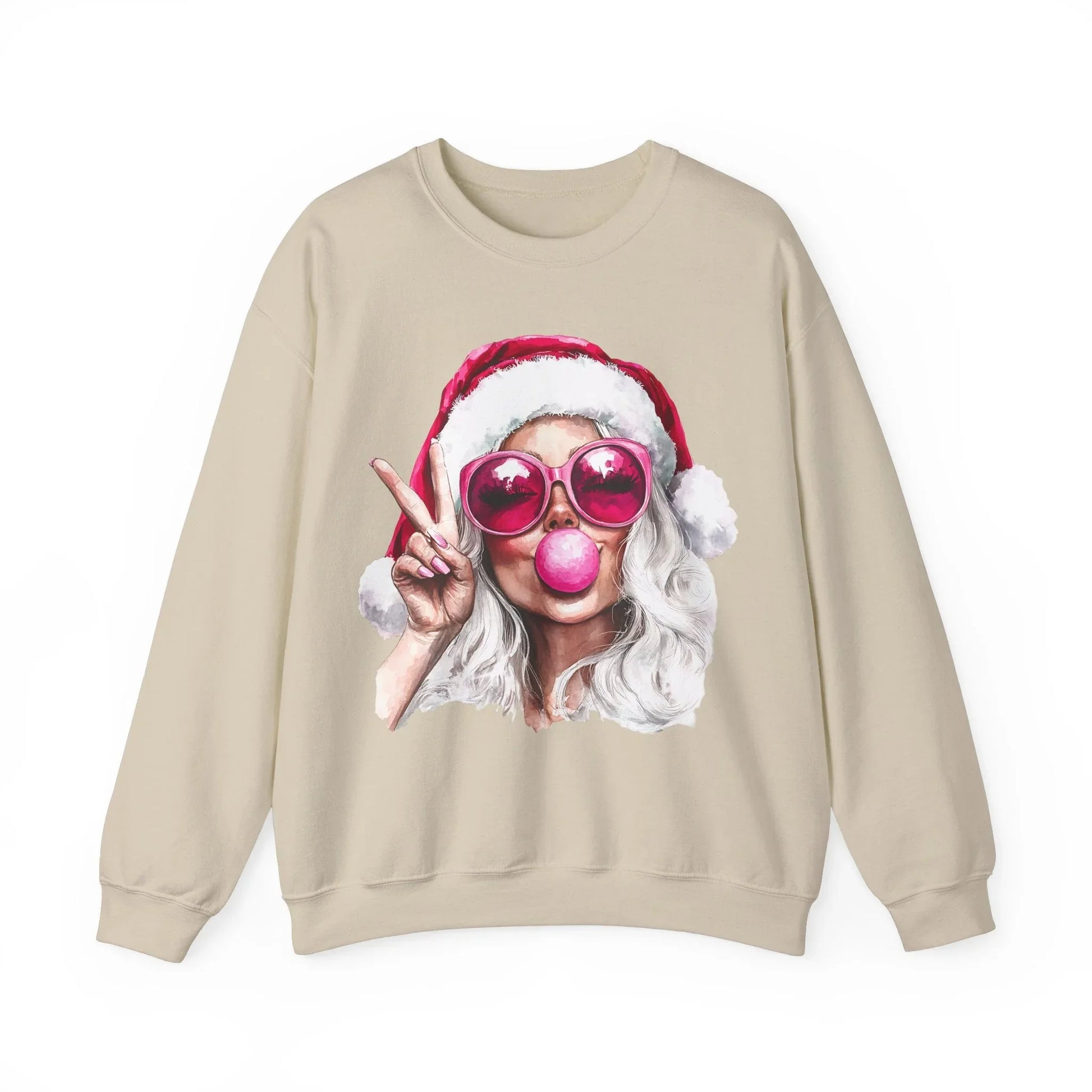Pink Christmas Sweatshirt - S / Sand