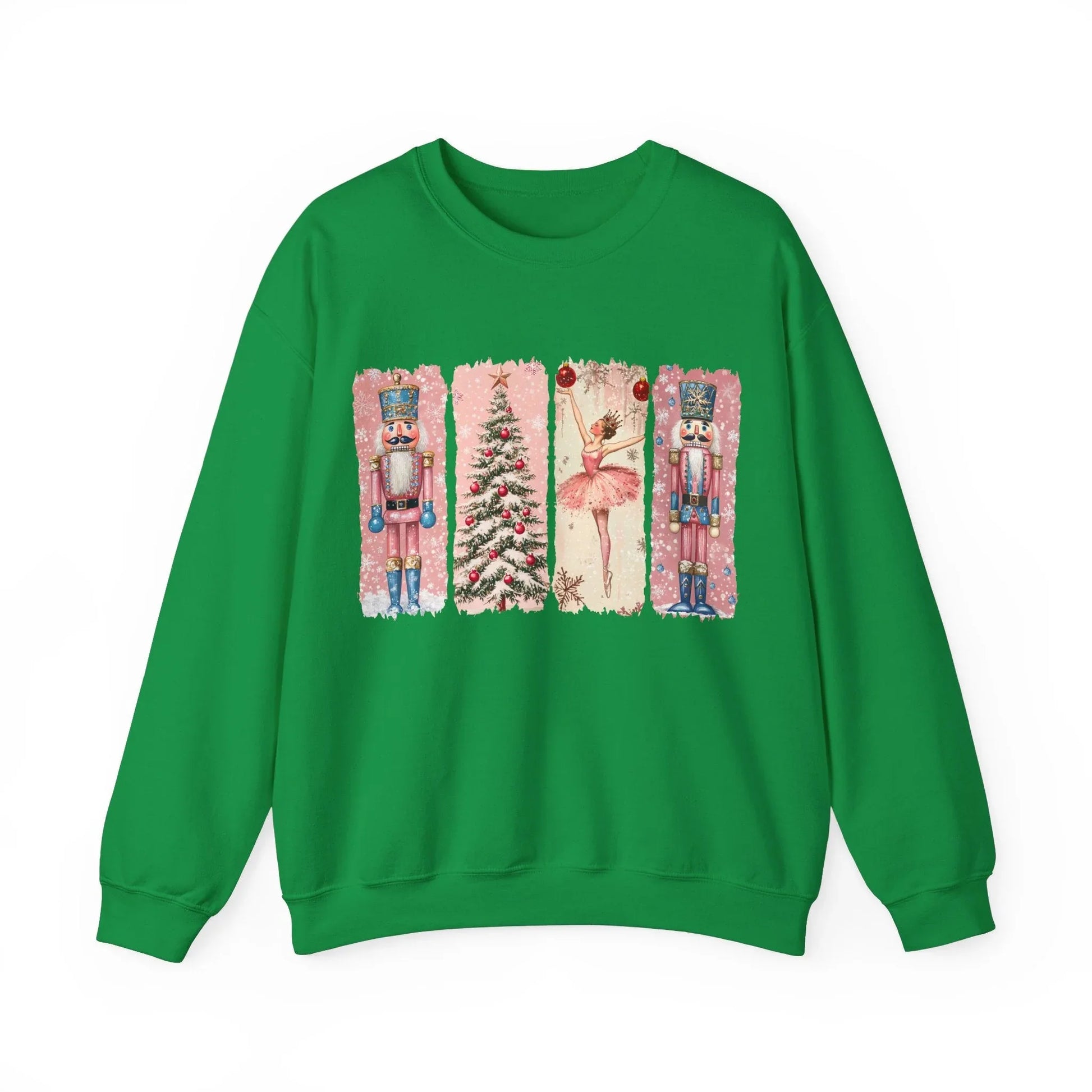 Pink Christmas Sweatshirt - S / Irish Green