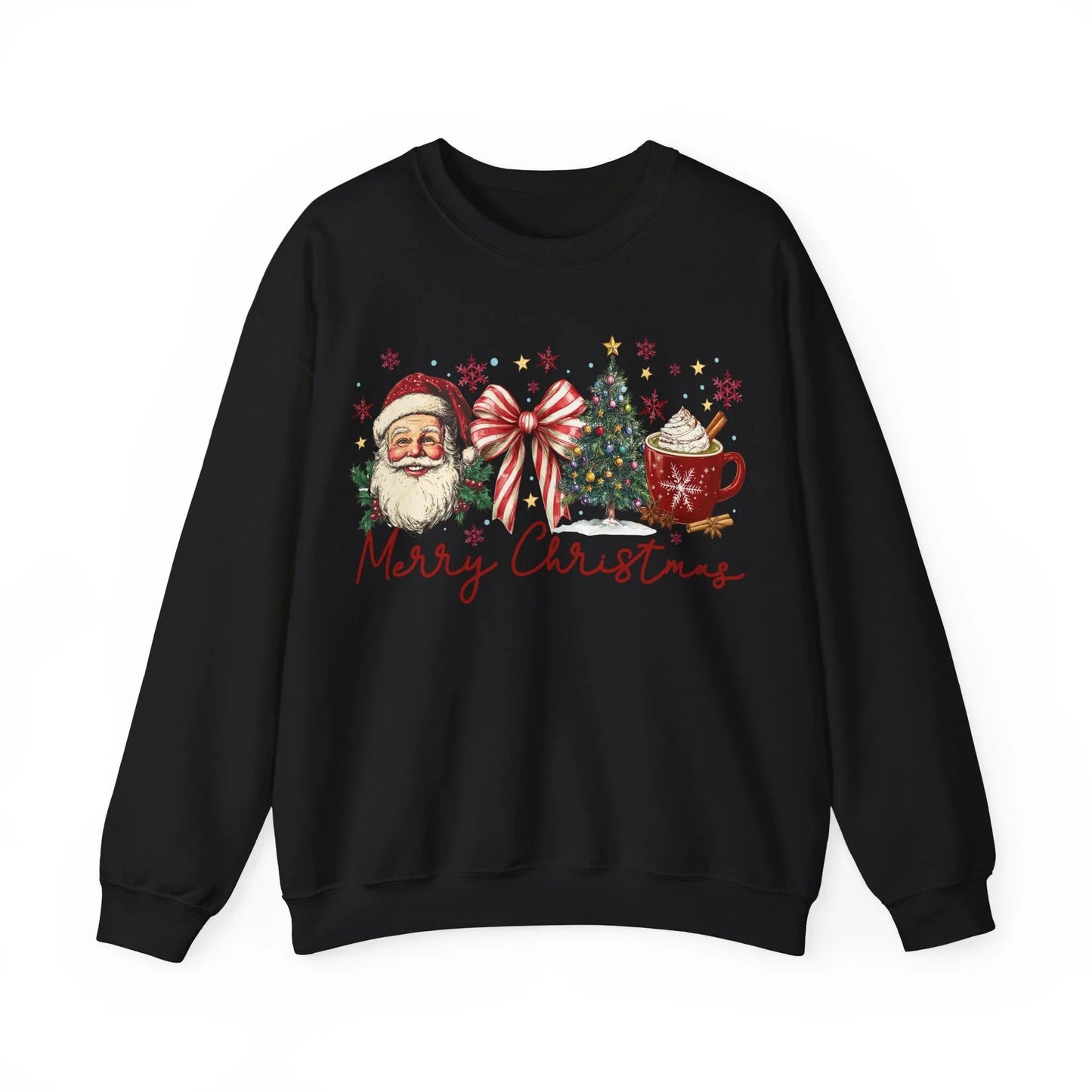 Pink Christmas Sweatshirt - S / Black