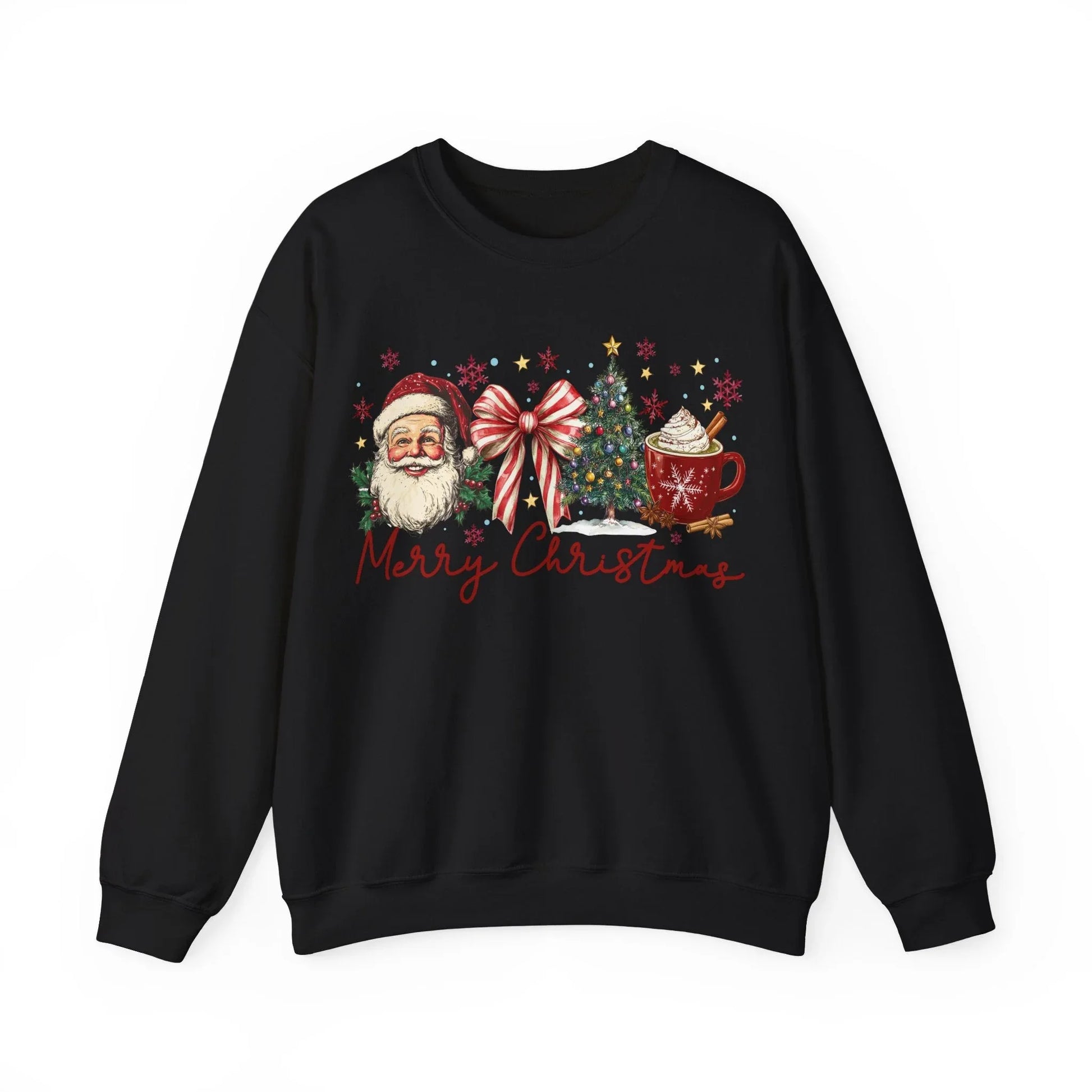 Pink Christmas Sweatshirt - S / Black