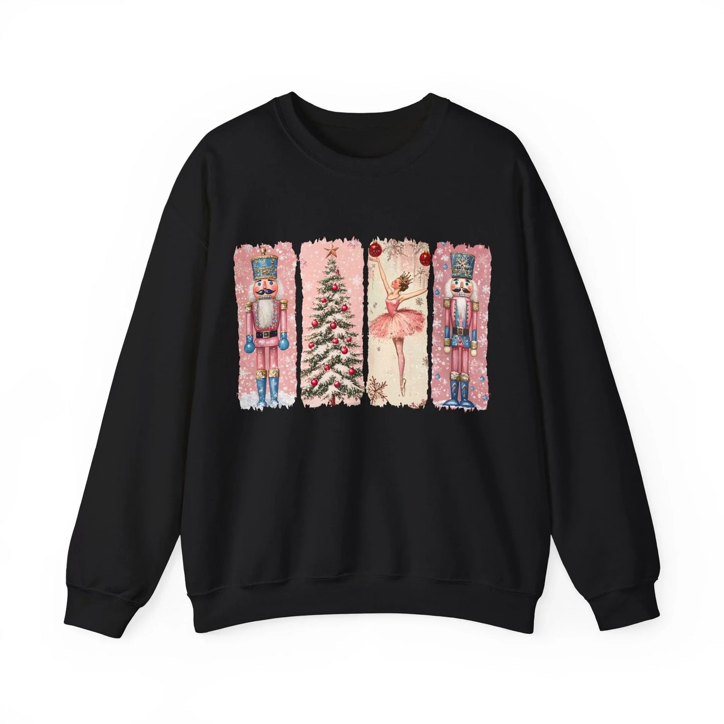 Pink Christmas Sweatshirt - S / Black