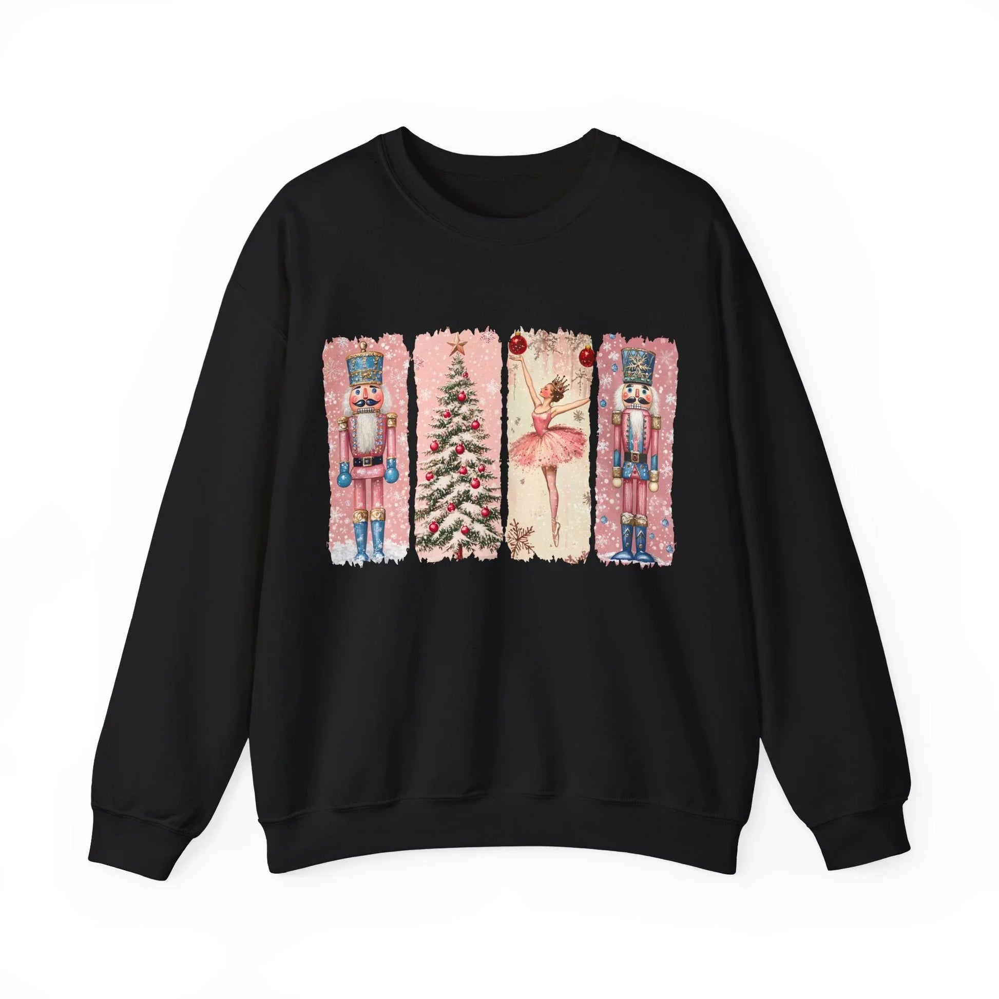 Pink Christmas Sweatshirt - S / Black