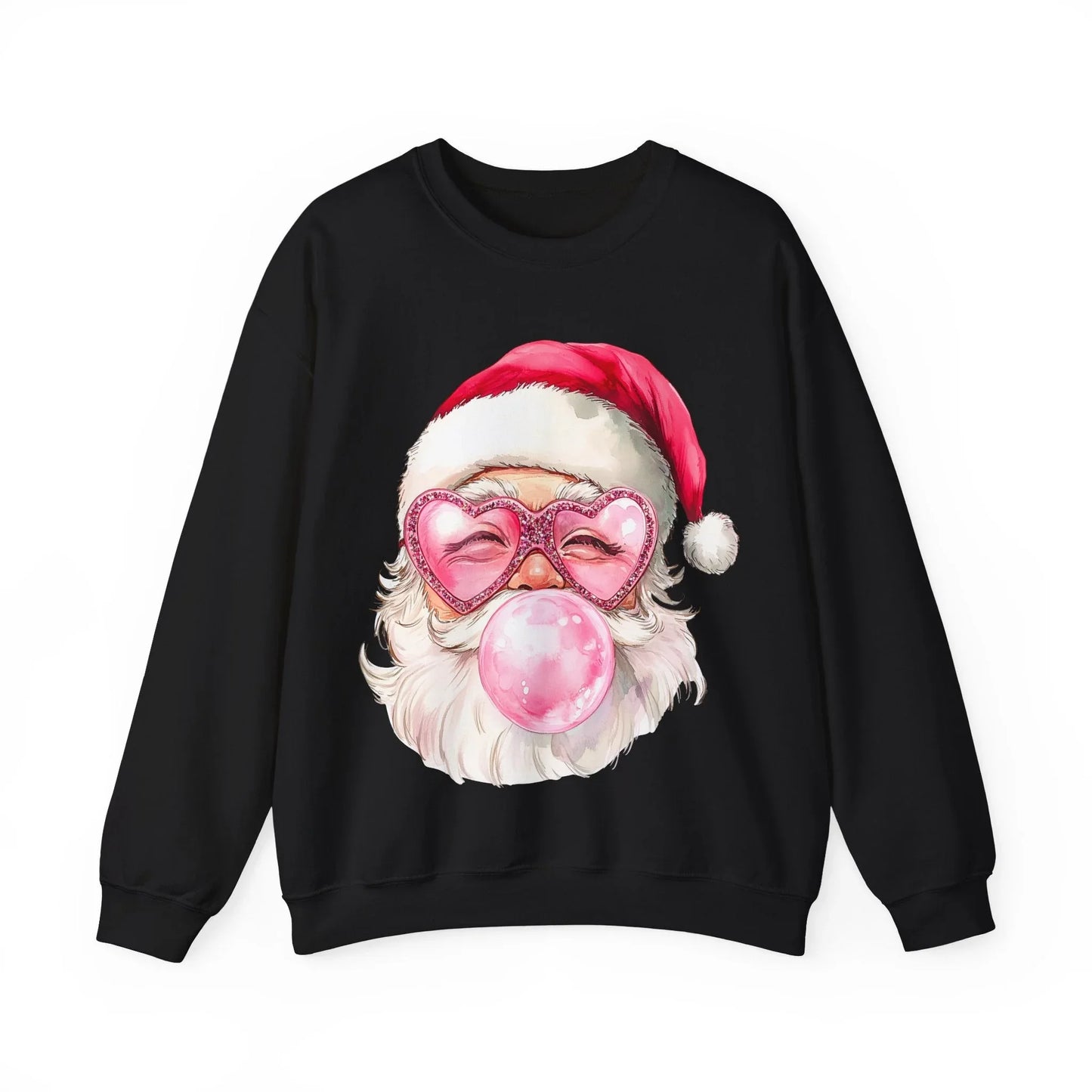 Pink Christmas Sweatshirt - S / Black