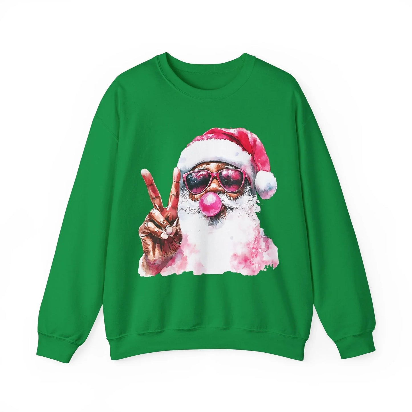 Pink Christmas Sweatshirt - S / Irish Green