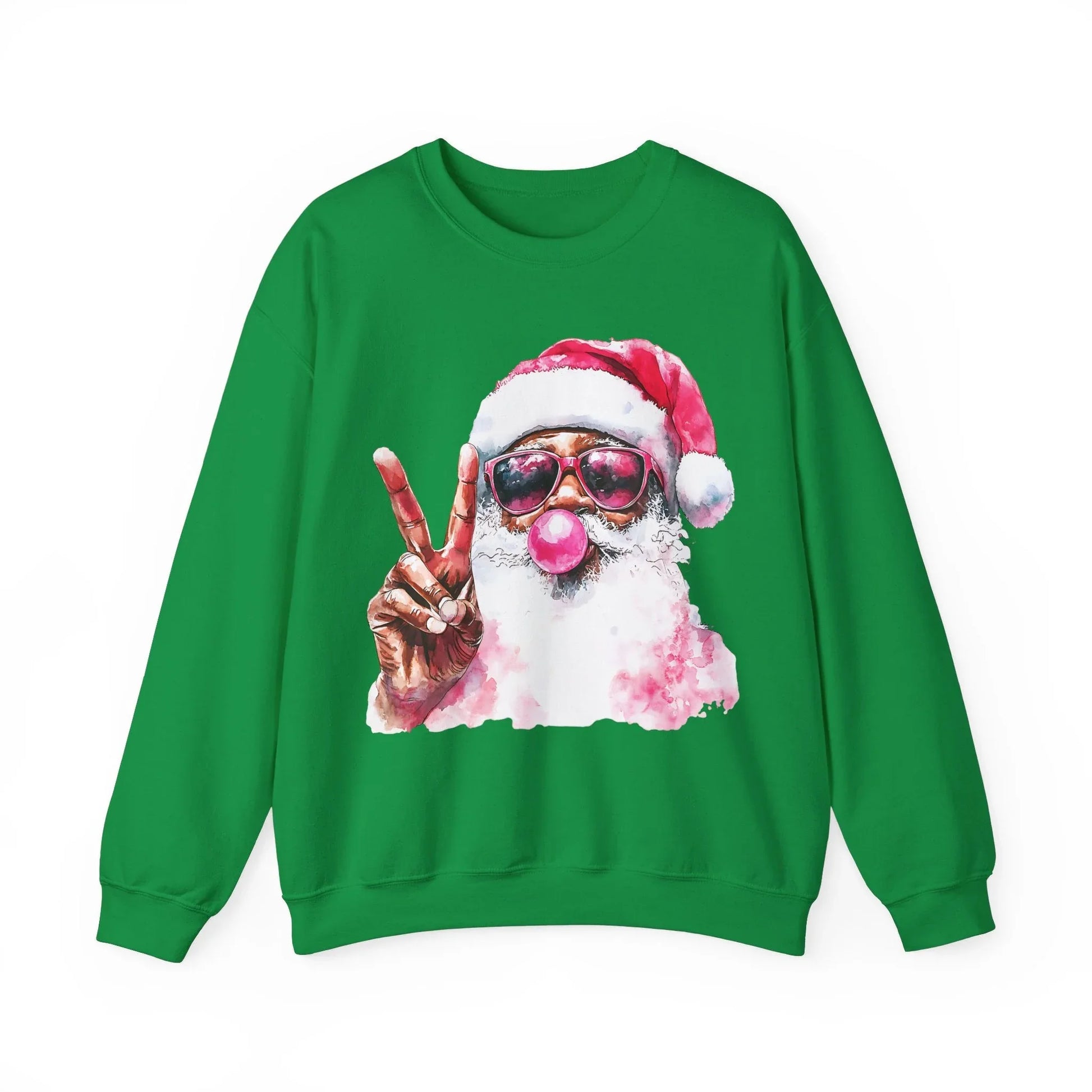 Pink Christmas Sweatshirt - S / Irish Green