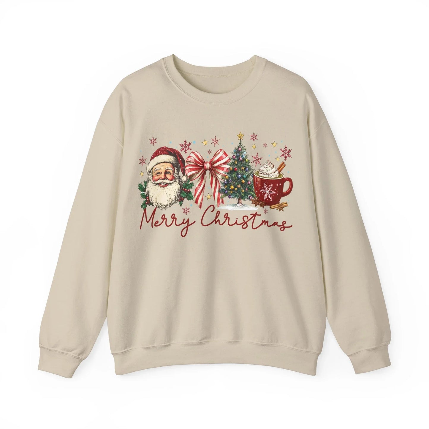 Pink Christmas Sweatshirt - S / Sand