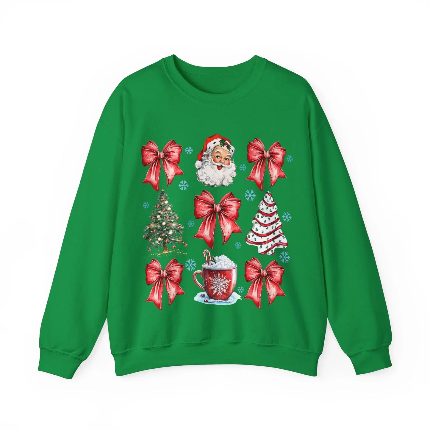 Pink Christmas Sweatshirt - S / Irish Green