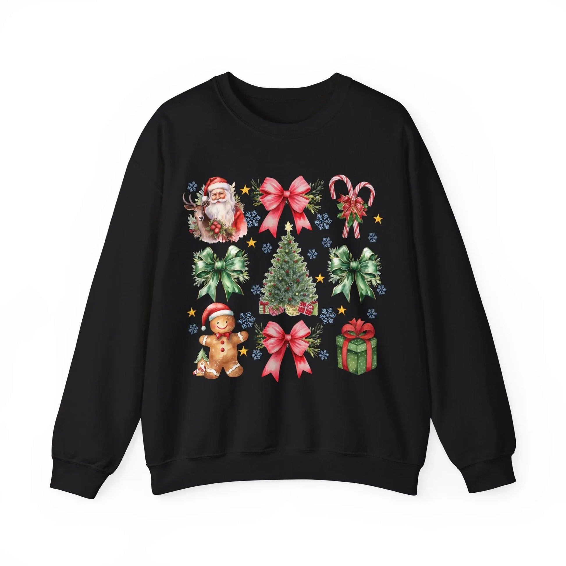 Pink Christmas Sweatshirt - S / Black