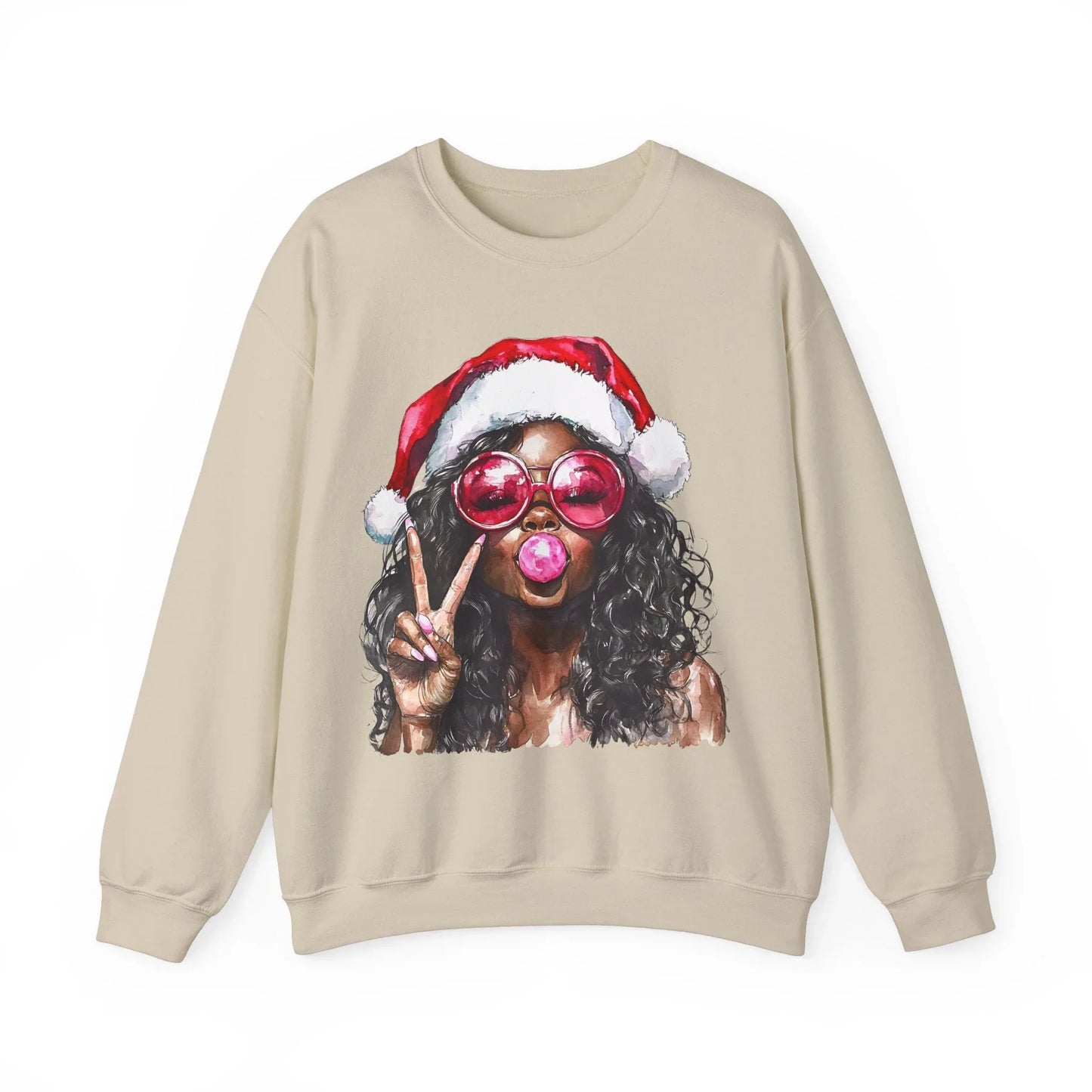 Pink Christmas Sweatshirt - S / Sand