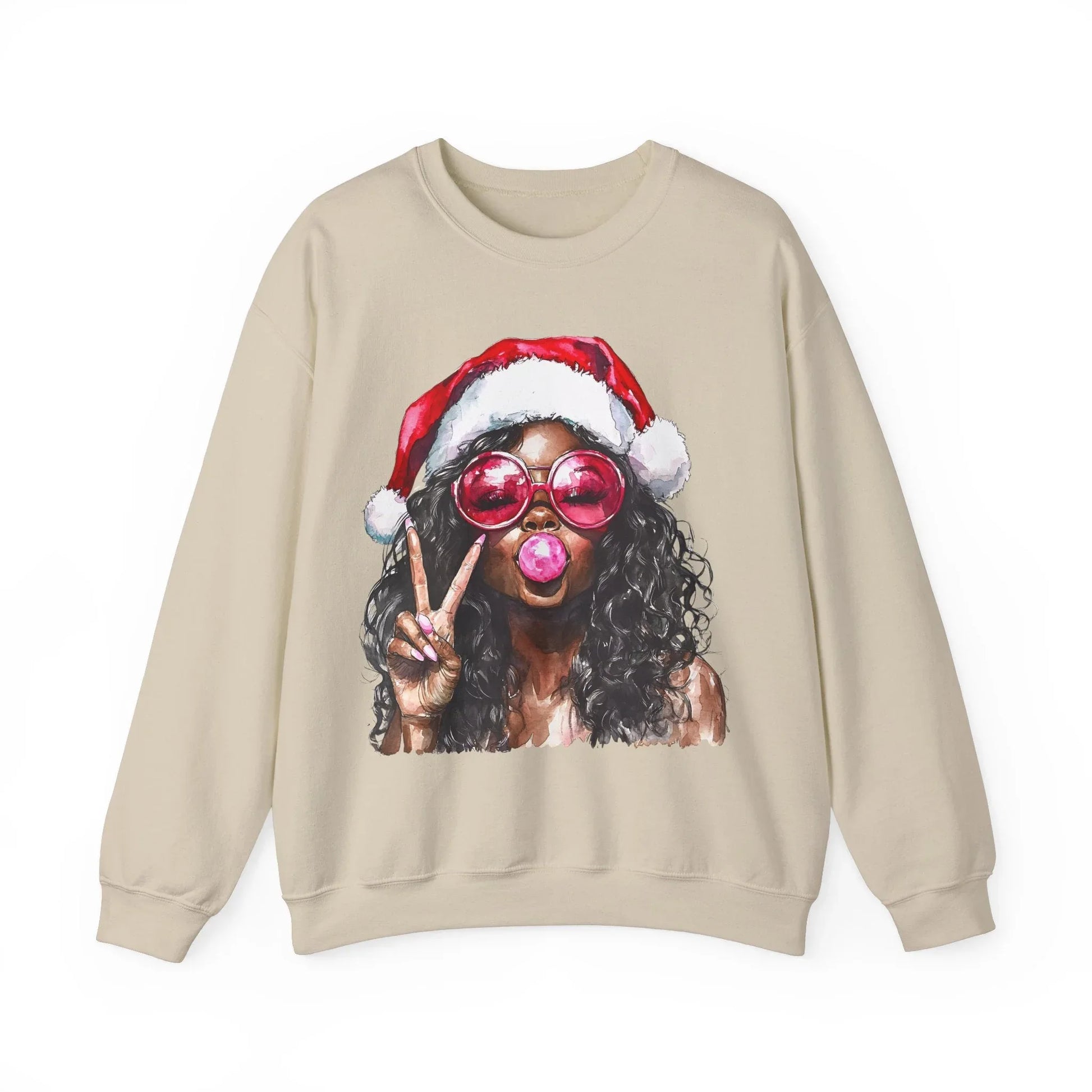 Pink Christmas Sweatshirt - S / Sand