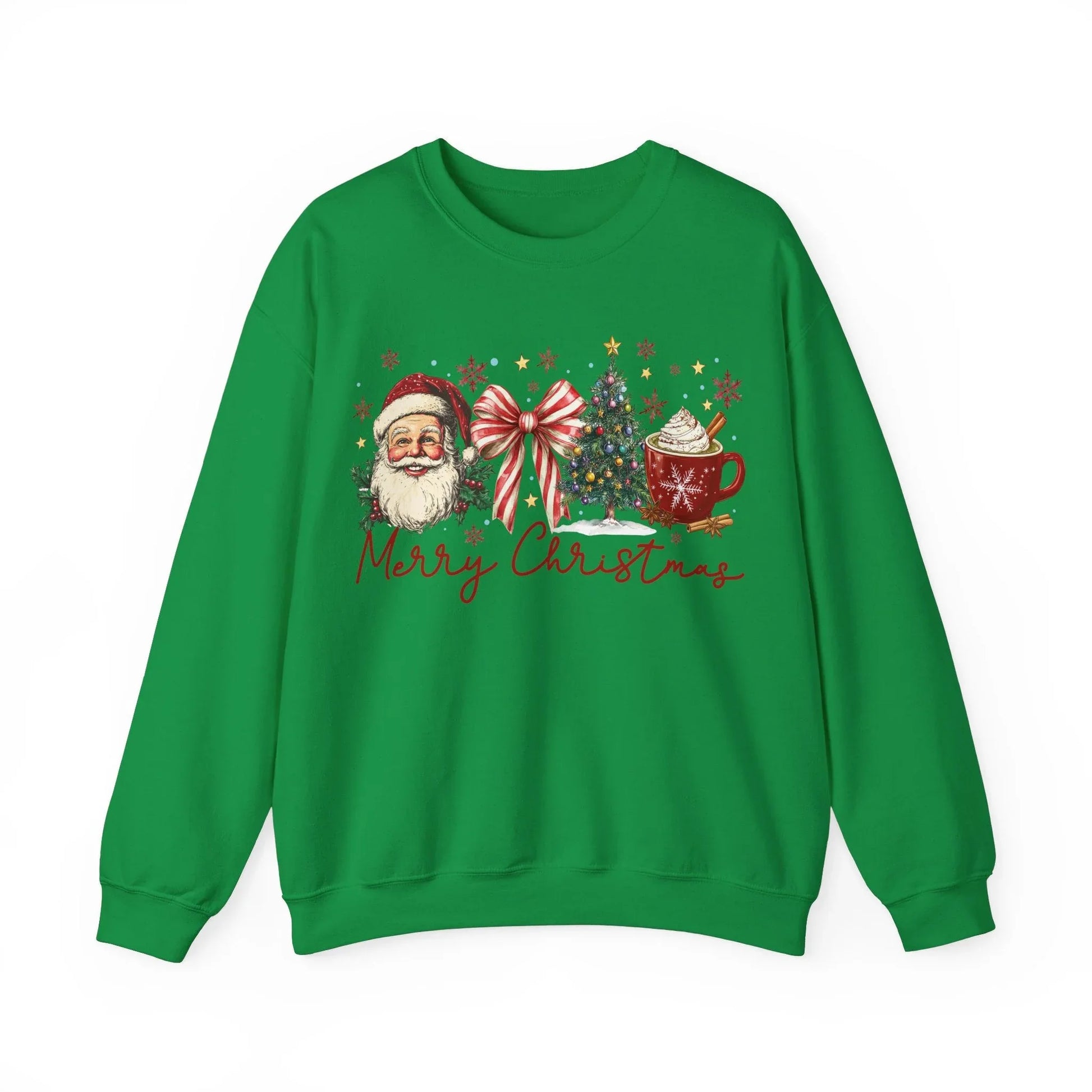 Pink Christmas Sweatshirt - S / Irish Green