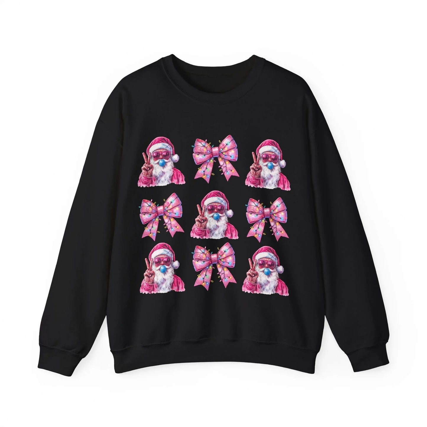 Pink Christmas Sweatshirt - S / Black