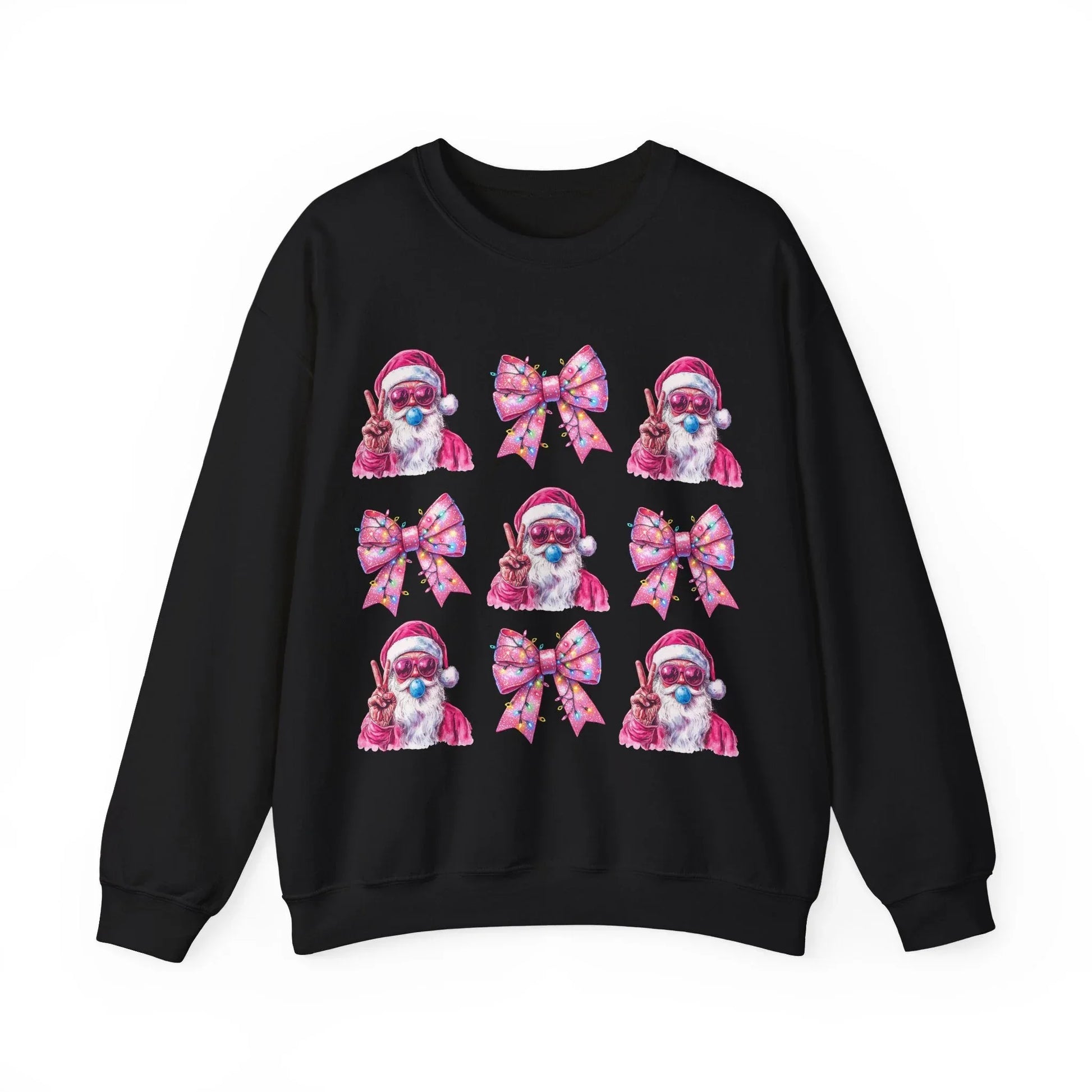 Pink Christmas Sweatshirt - S / Black