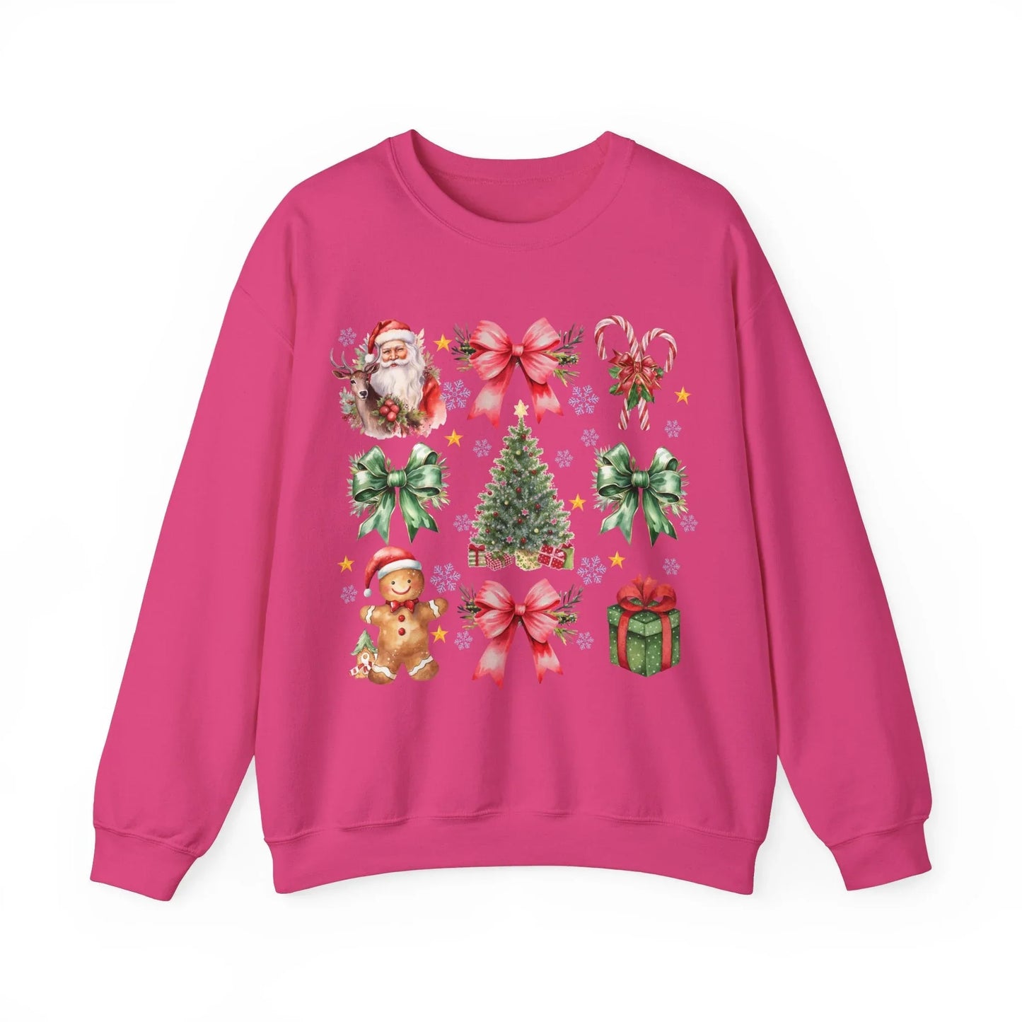 Pink Christmas Sweatshirt - S / Heliconia