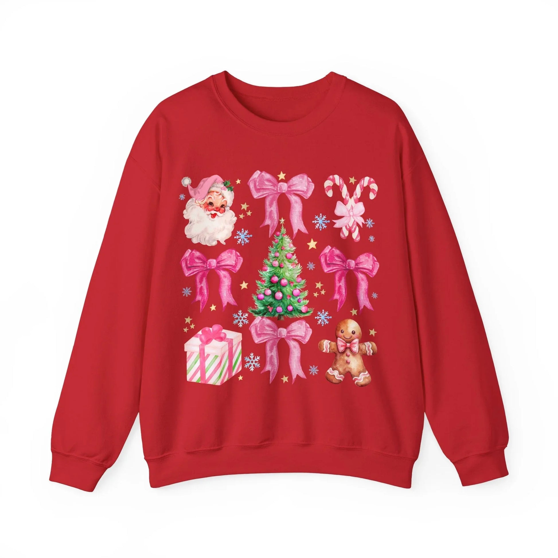 Pink Christmas Sweatshirt - S / Red