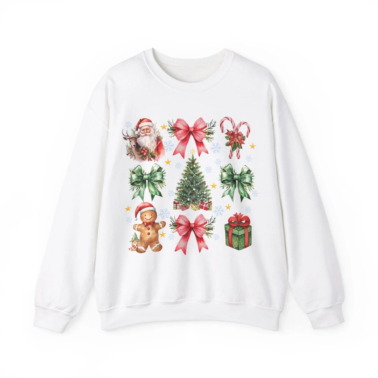 Pink Christmas Sweatshirt - S / White