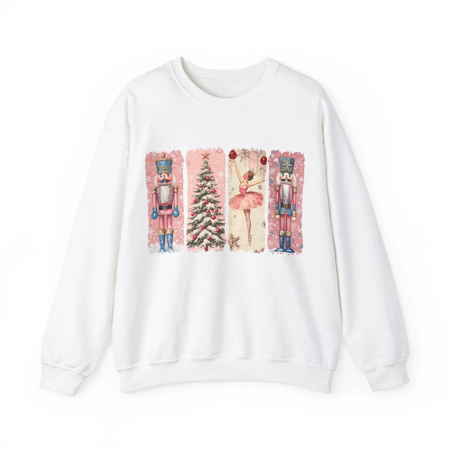 Pink Christmas Sweatshirt - S / White