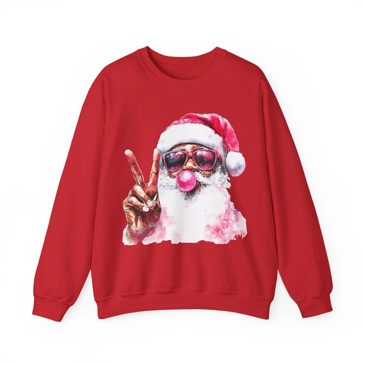 Pink Christmas Sweatshirt - S / Red