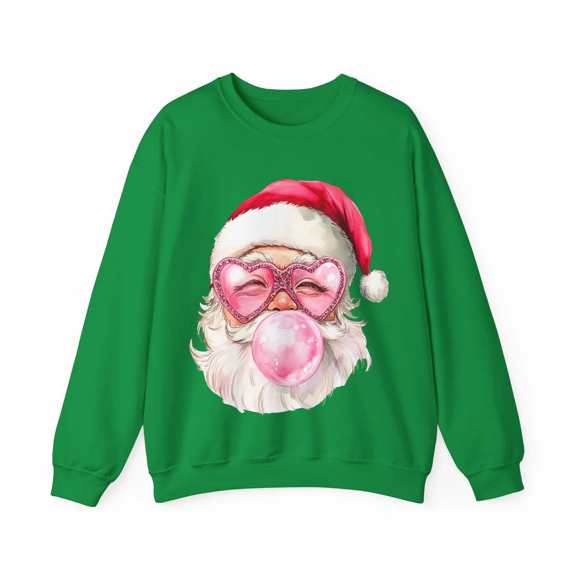 Pink Christmas Sweatshirt - S / Irish Green