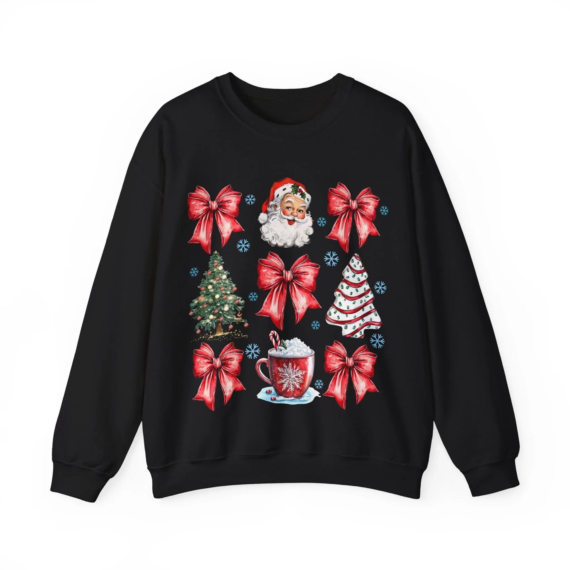 Pink Christmas Sweatshirt - S / Black