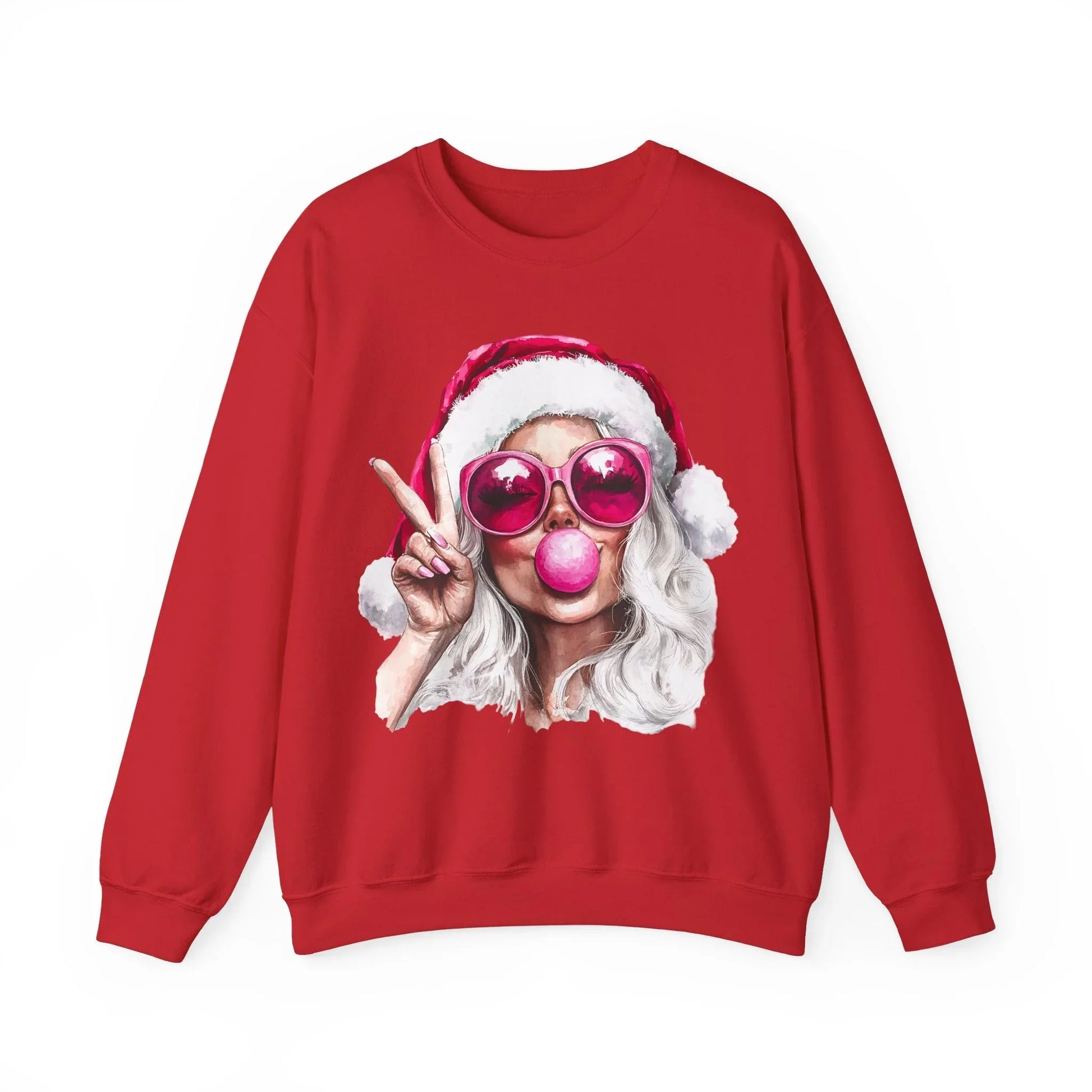 Pink Christmas Sweatshirt - S / Red