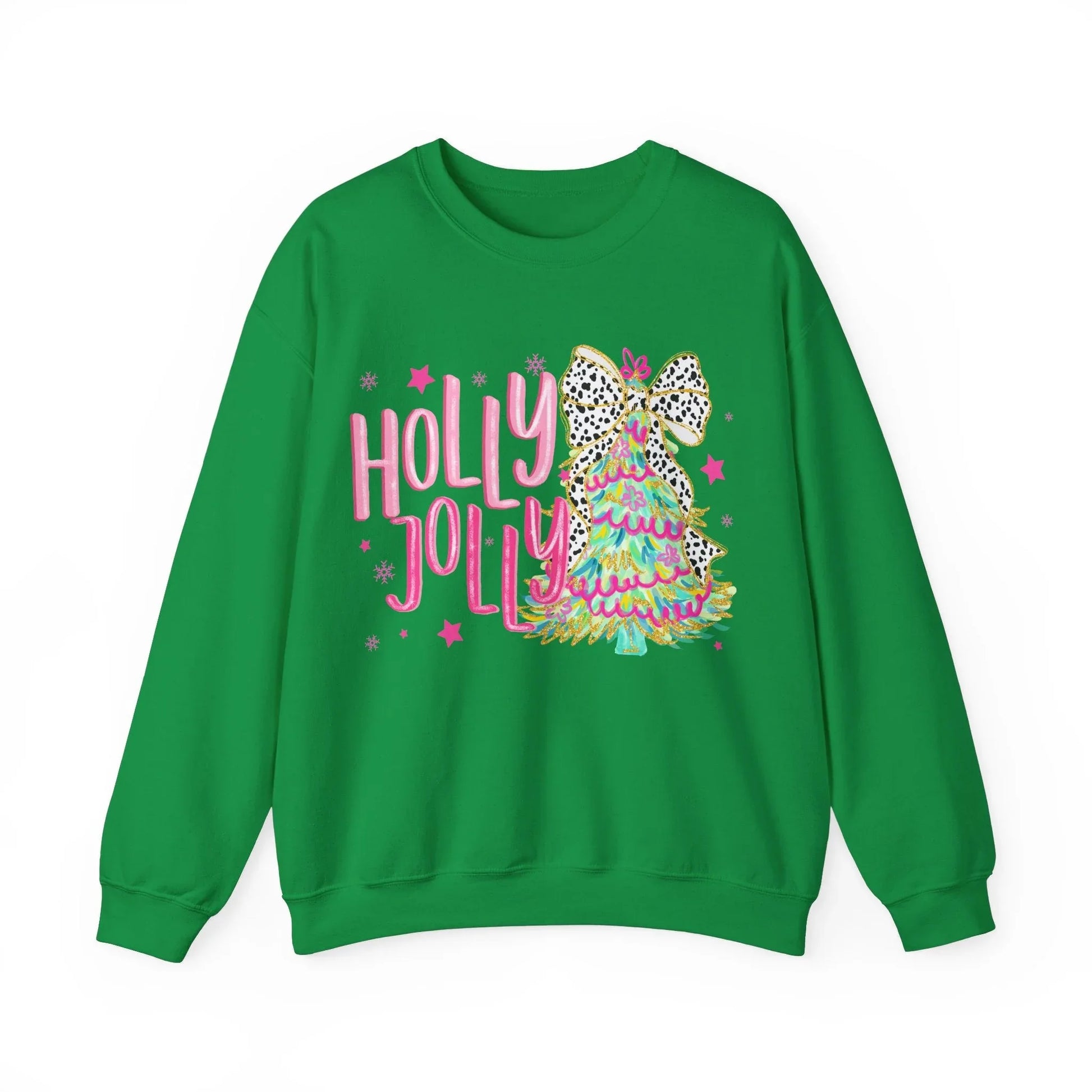 Pink Christmas Sweatshirt - S / Irish Green