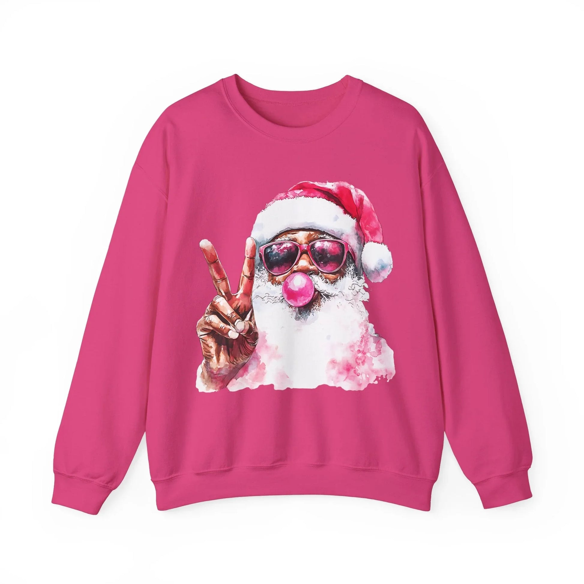 Pink Christmas Sweatshirt - S / Heliconia