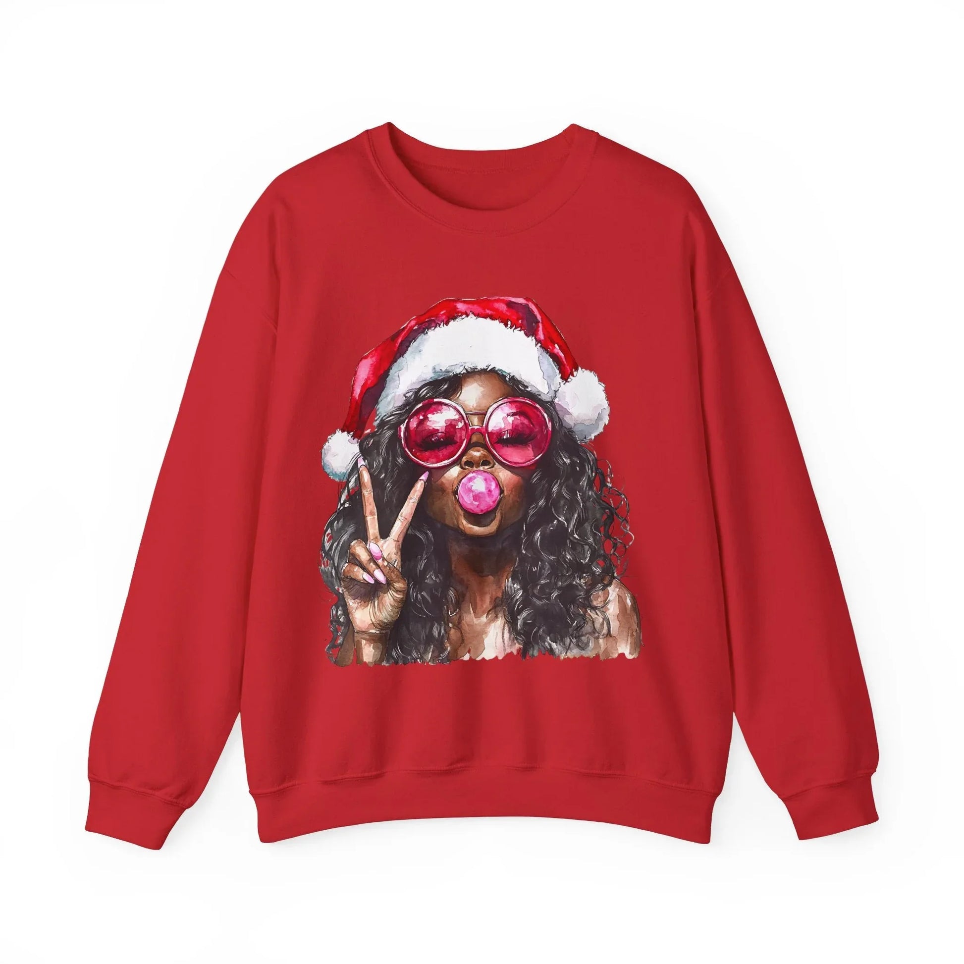 Pink Christmas Sweatshirt - S / Red