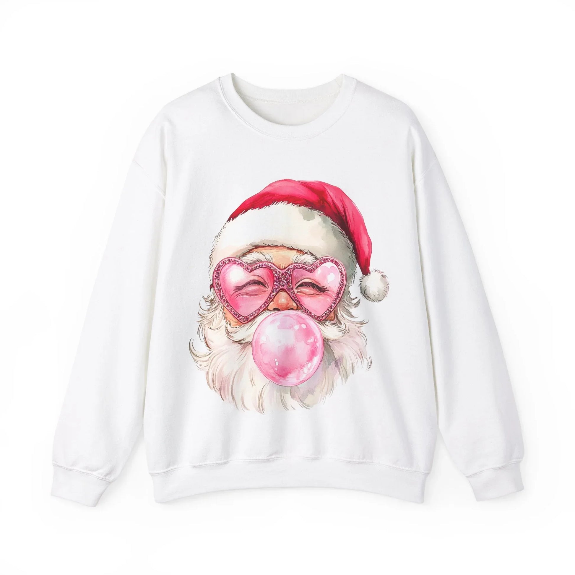 Pink Christmas Sweatshirt - S / White
