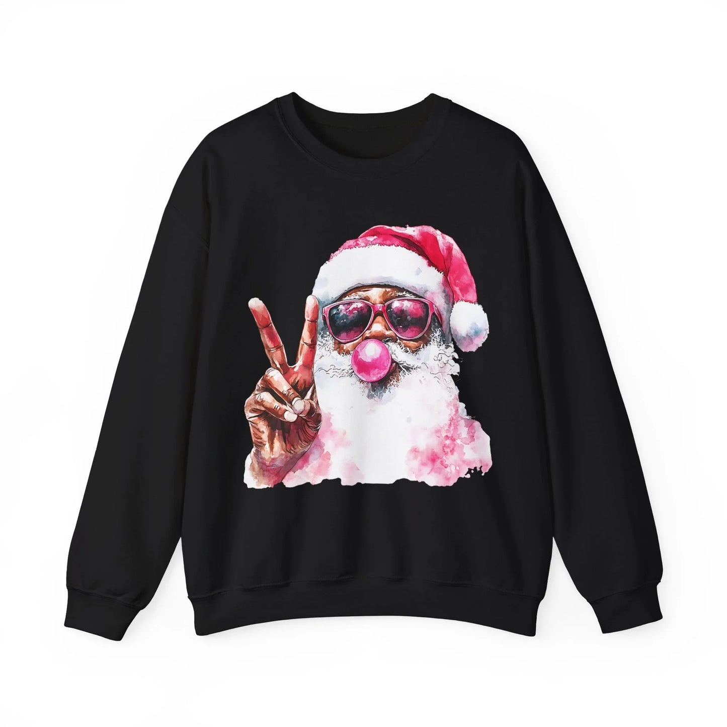 Pink Christmas Sweatshirt - S / Black
