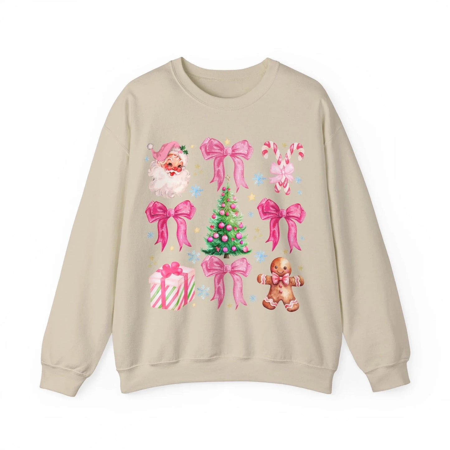Pink Christmas Sweatshirt - S / Sand
