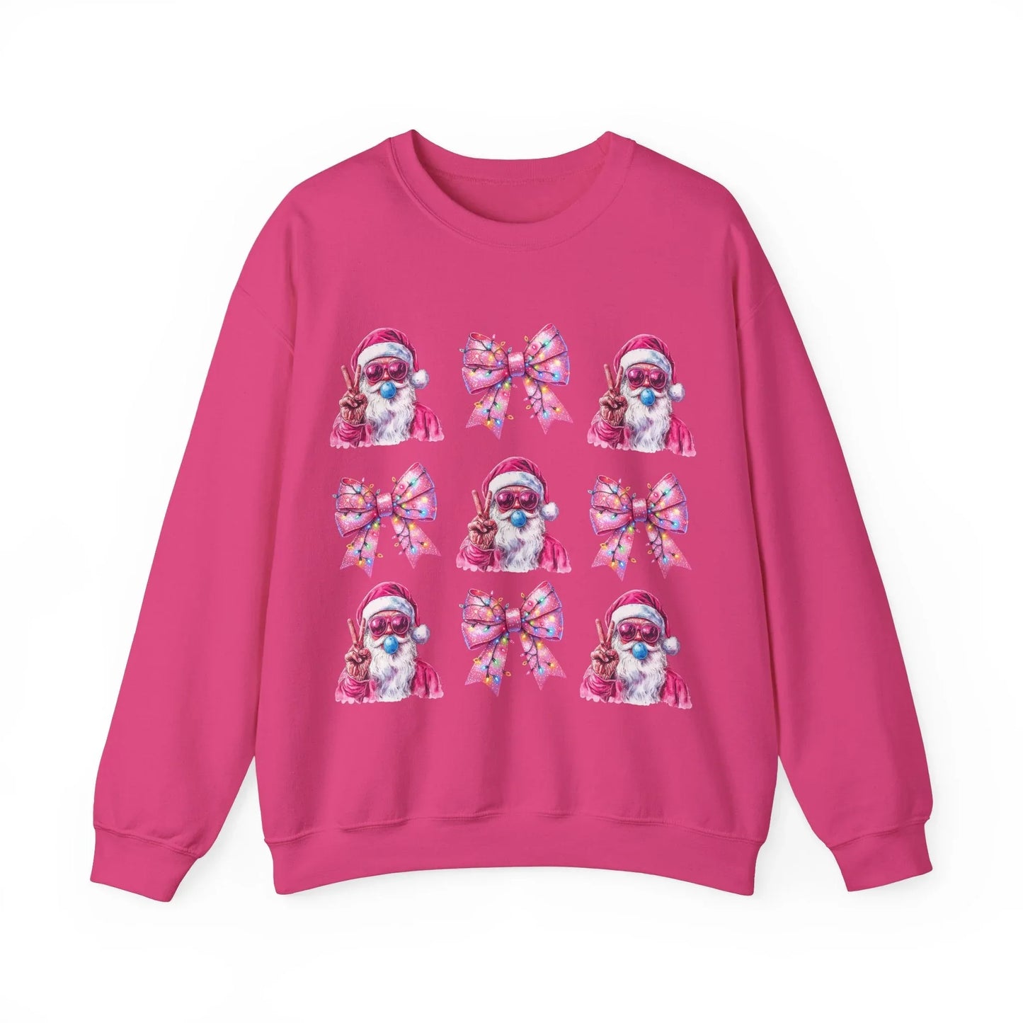 Pink Christmas Sweatshirt - S / Heliconia