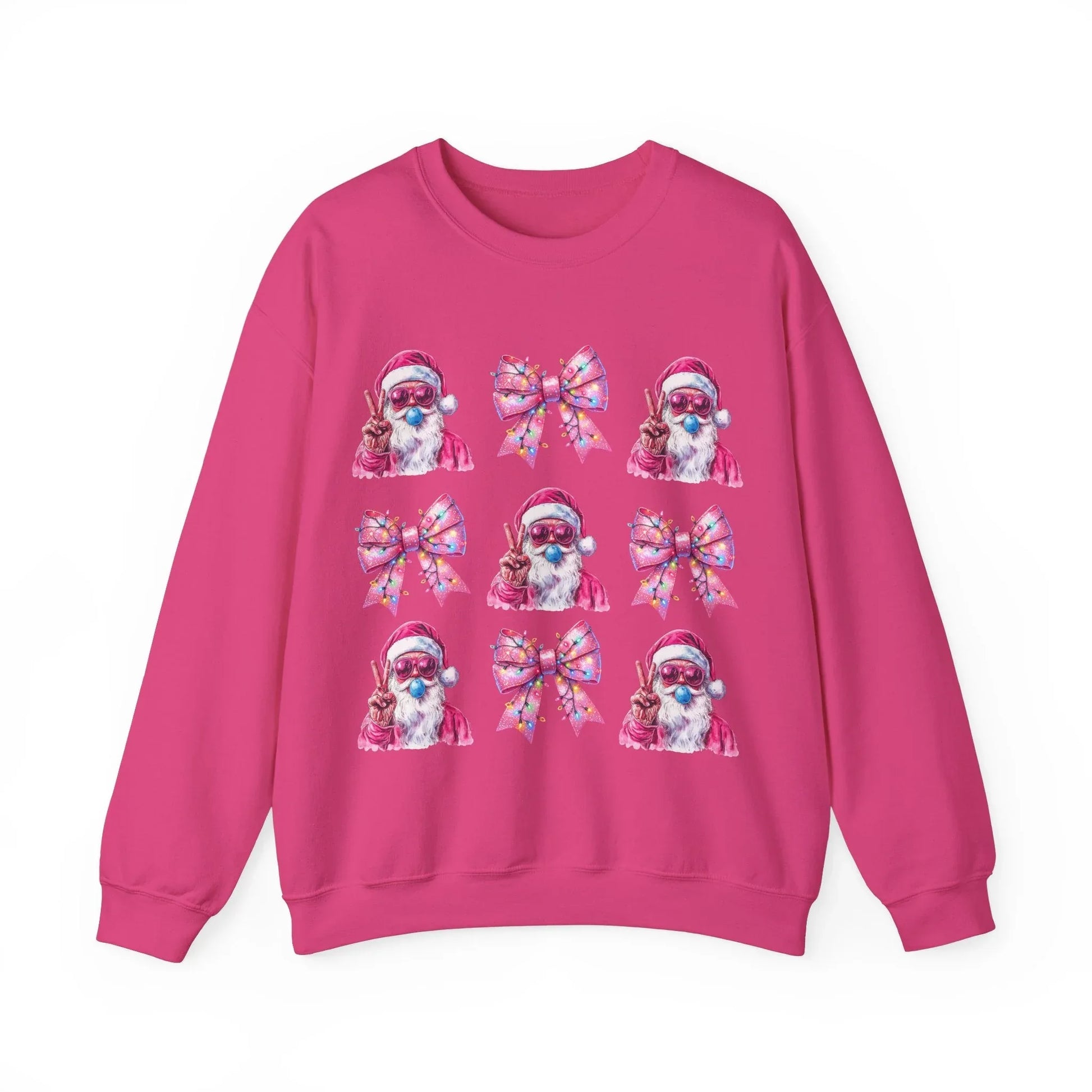 Pink Christmas Sweatshirt - S / Heliconia