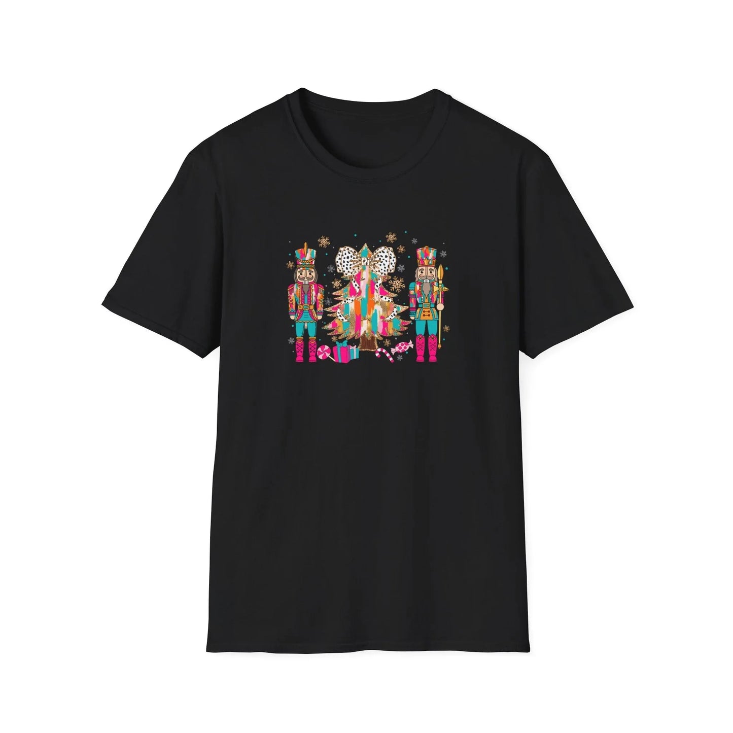 Pink Christmas Tshirt - XS / Black - T-Shirt